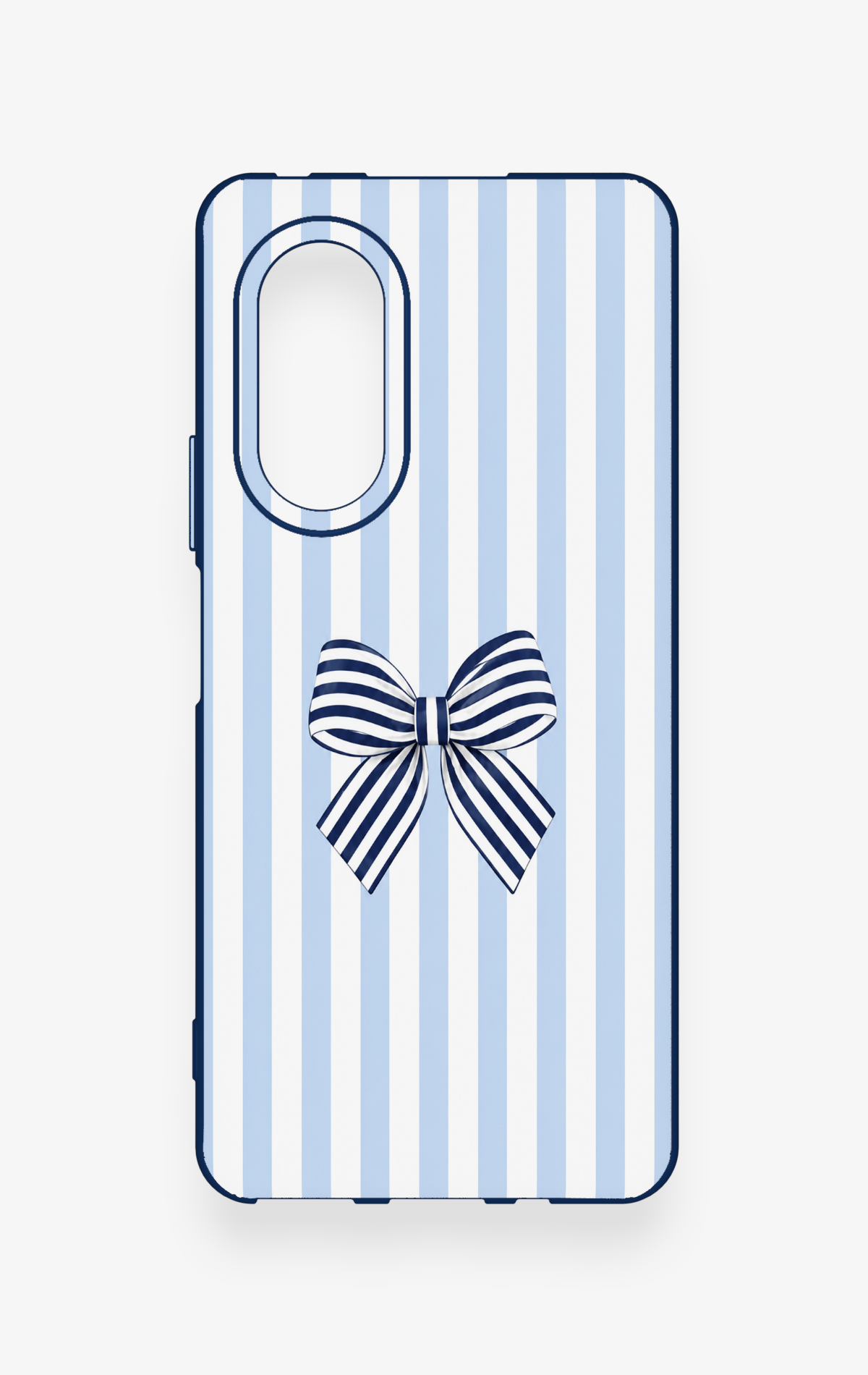 Huawei Nova 9Se Uyumlu Mavi Beyaz Kurdele Desenli Silikon Kılıf
