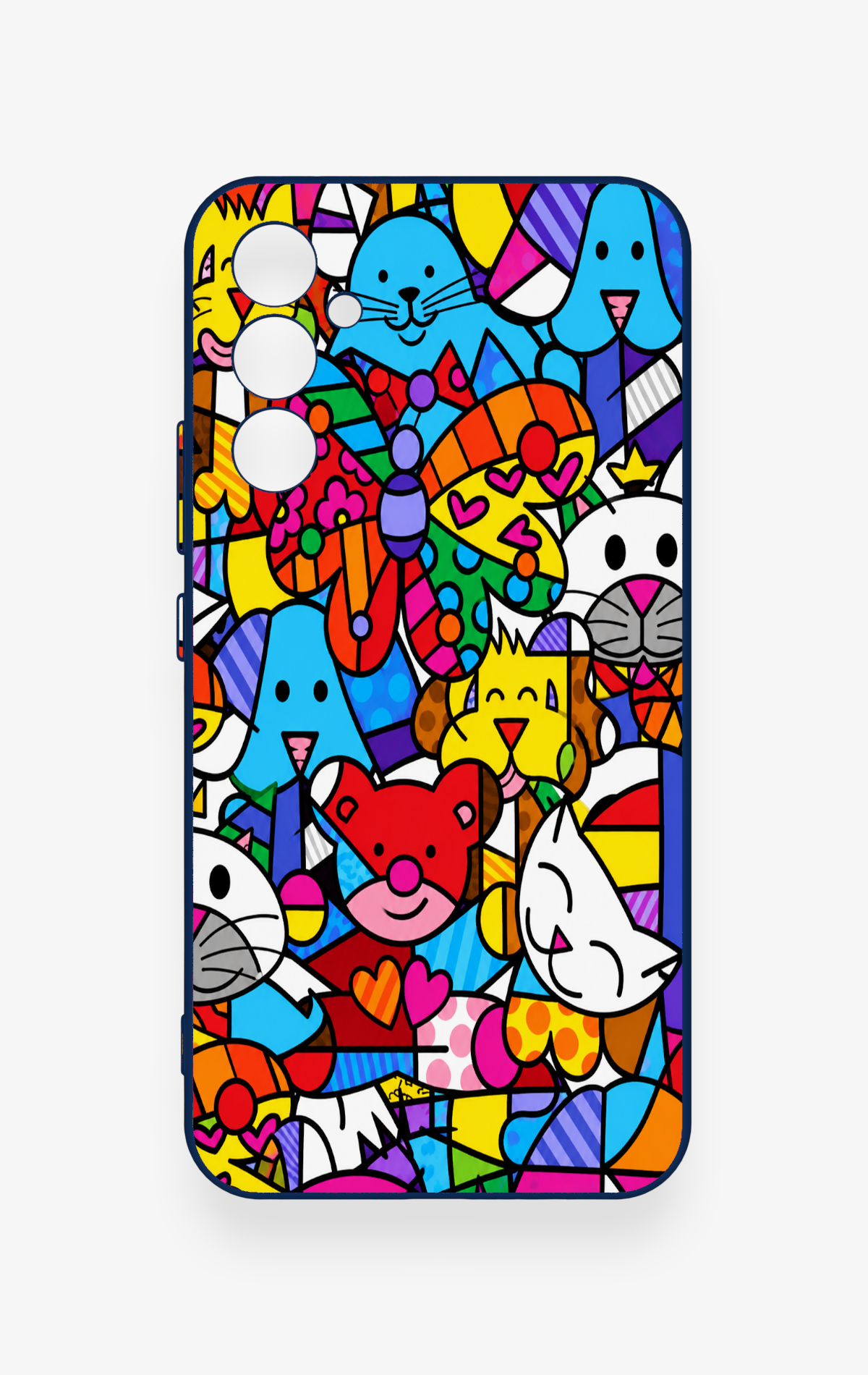 Samsung A34 Uyumlu Britto Garden Desenli Silikon Kılıf