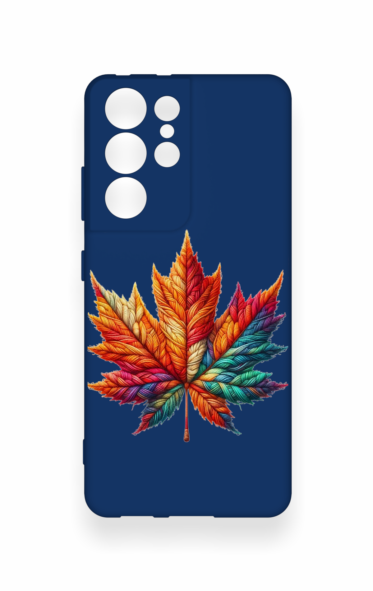 Samsung S21 Ultra Uyumlu Renkli Yaprak Desenli Silikon Kılıf