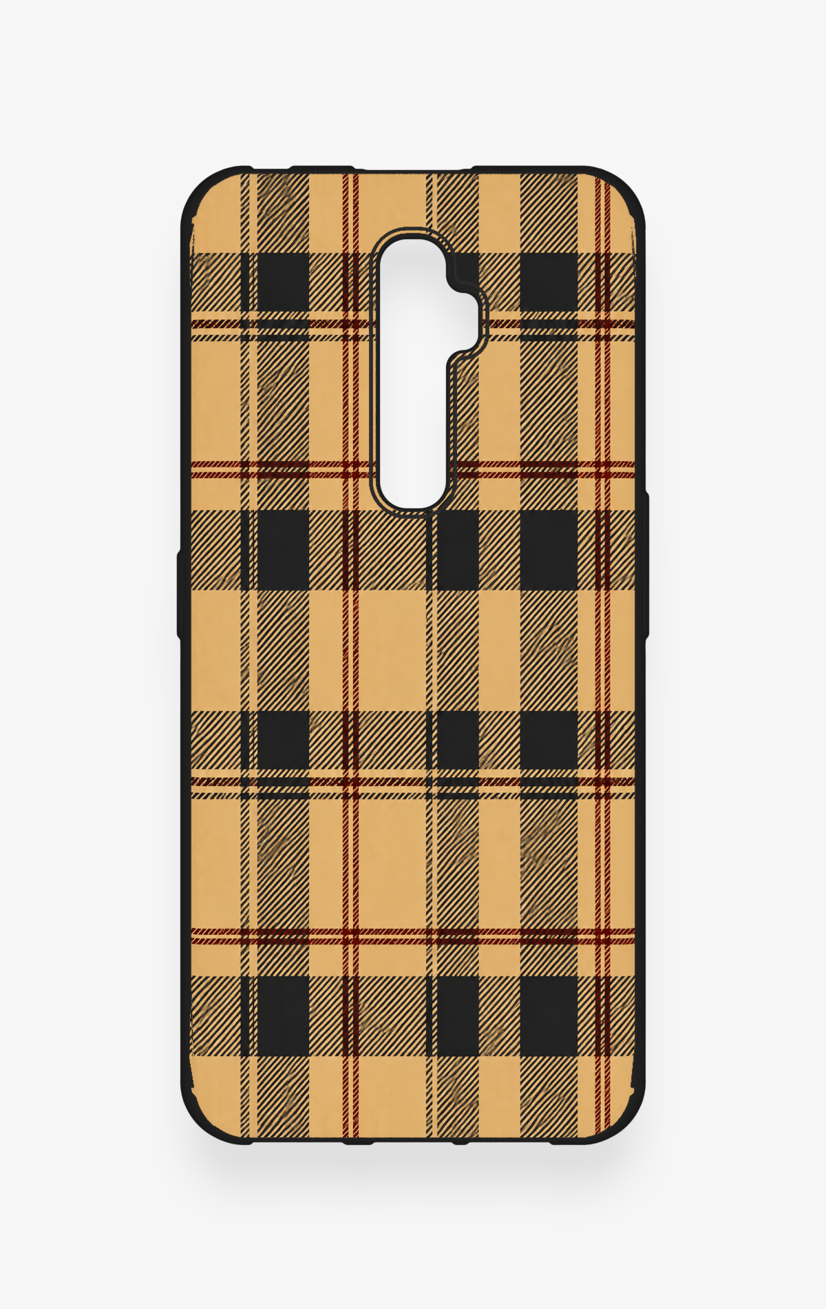 Oppo Reno 2Z Uyumlu Burberry Ekose Desenli Silikon Kılıf