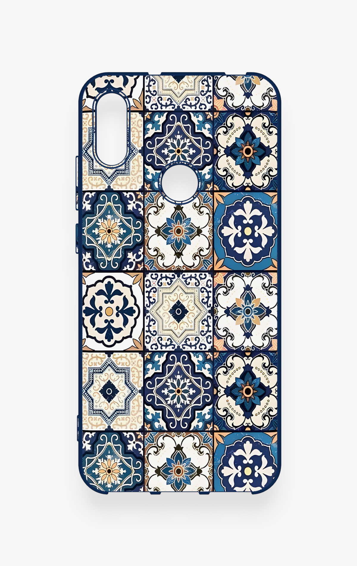 Huawei Y6 2019 Uyumlu Mozaik Çini Desenli Silikon Kılıf