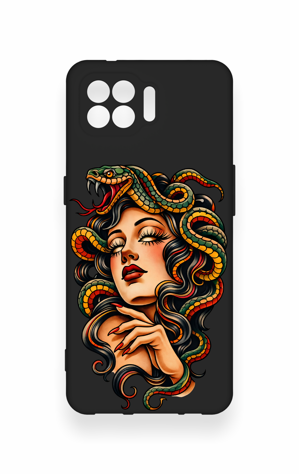 Oppo Reno 4 Lite Uyumlu Medusa Desenli Silikon Kılıf