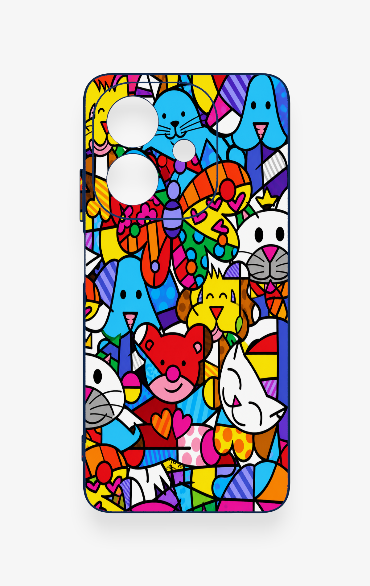 Oppo A3 Uyumlu Britto Garden Desenli Silikon Kılıf