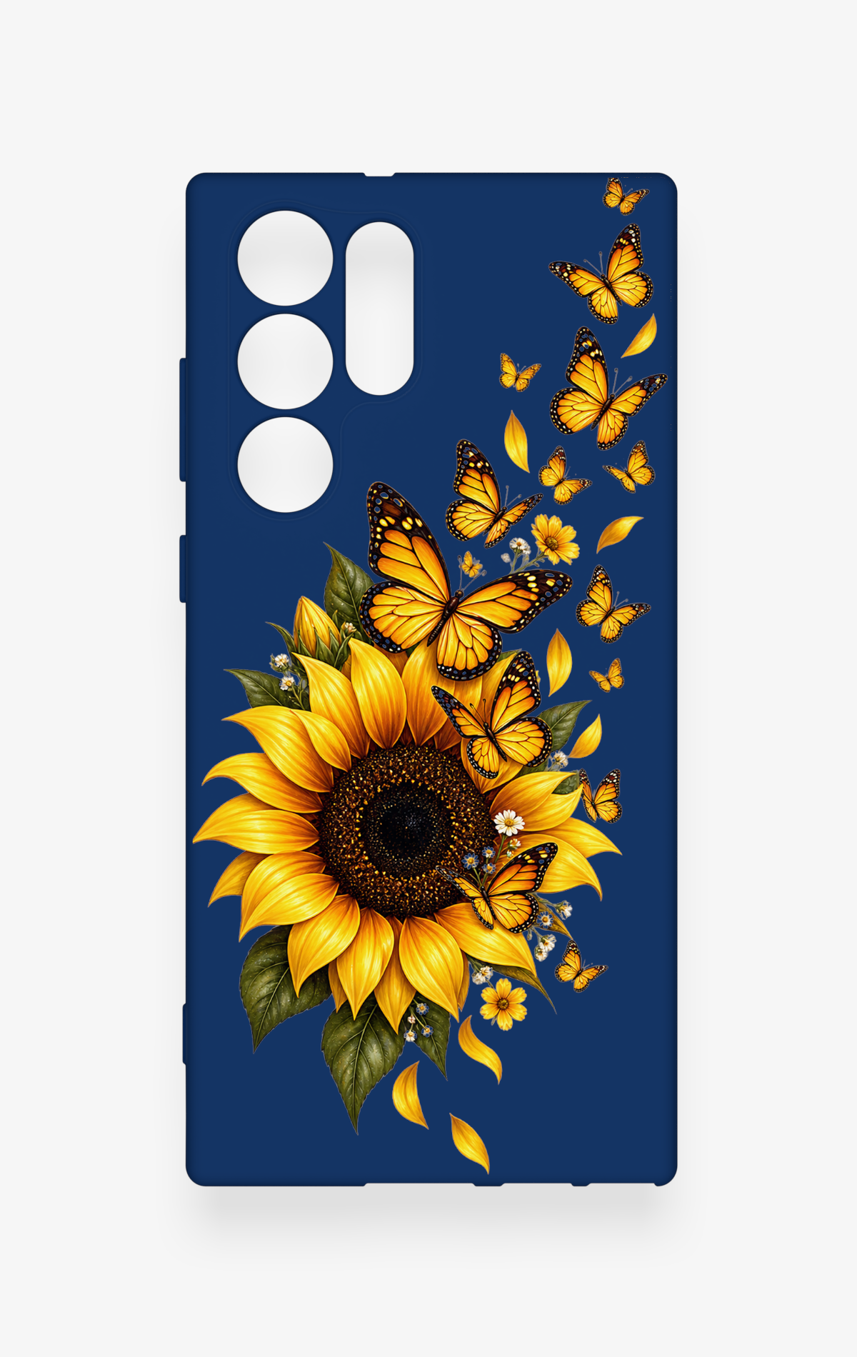 Samsung S22 Ultra Uyumlu Ayçiçeği Desenli Silikon Kılıf