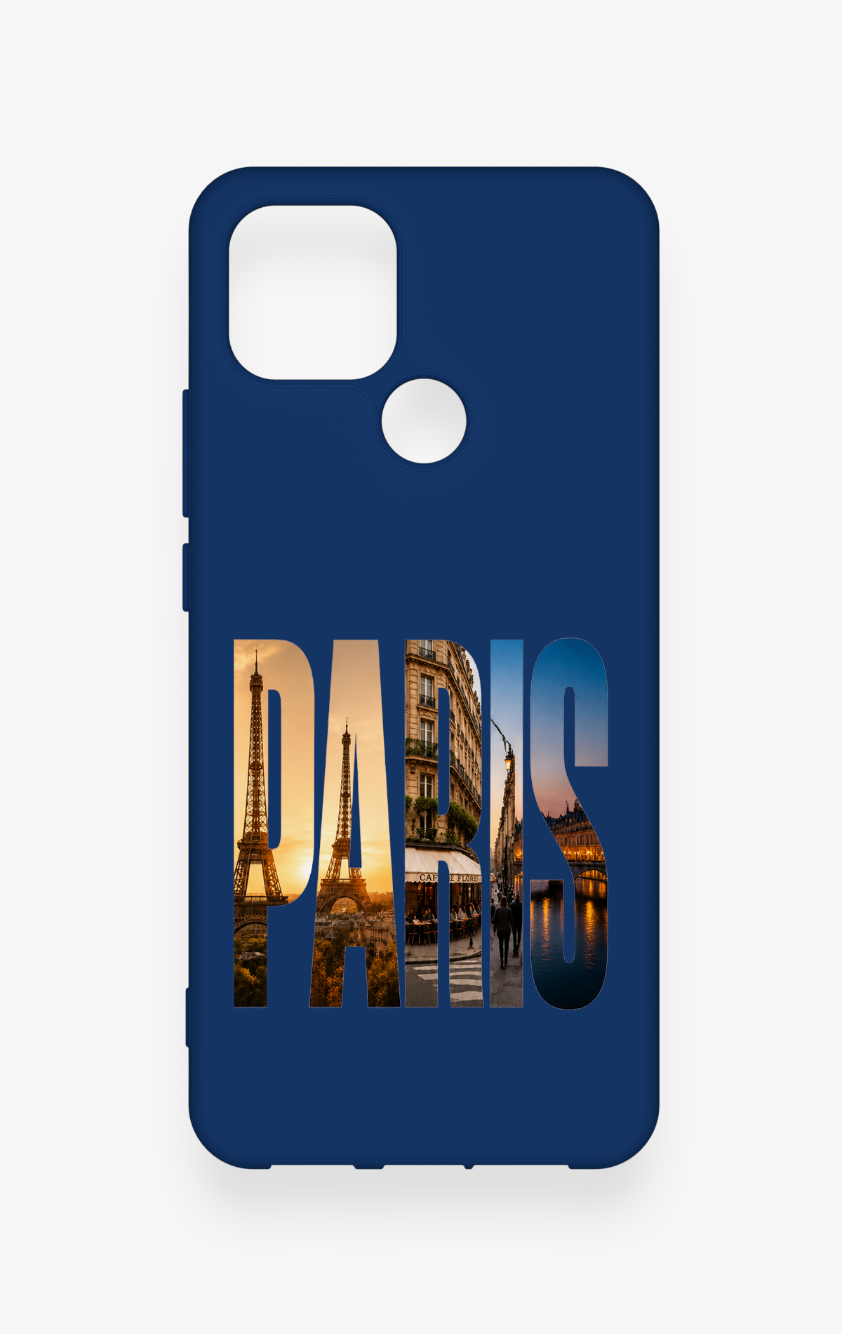 Oppo A15 Uyumlu Paris Desenli Silikon Kılıf