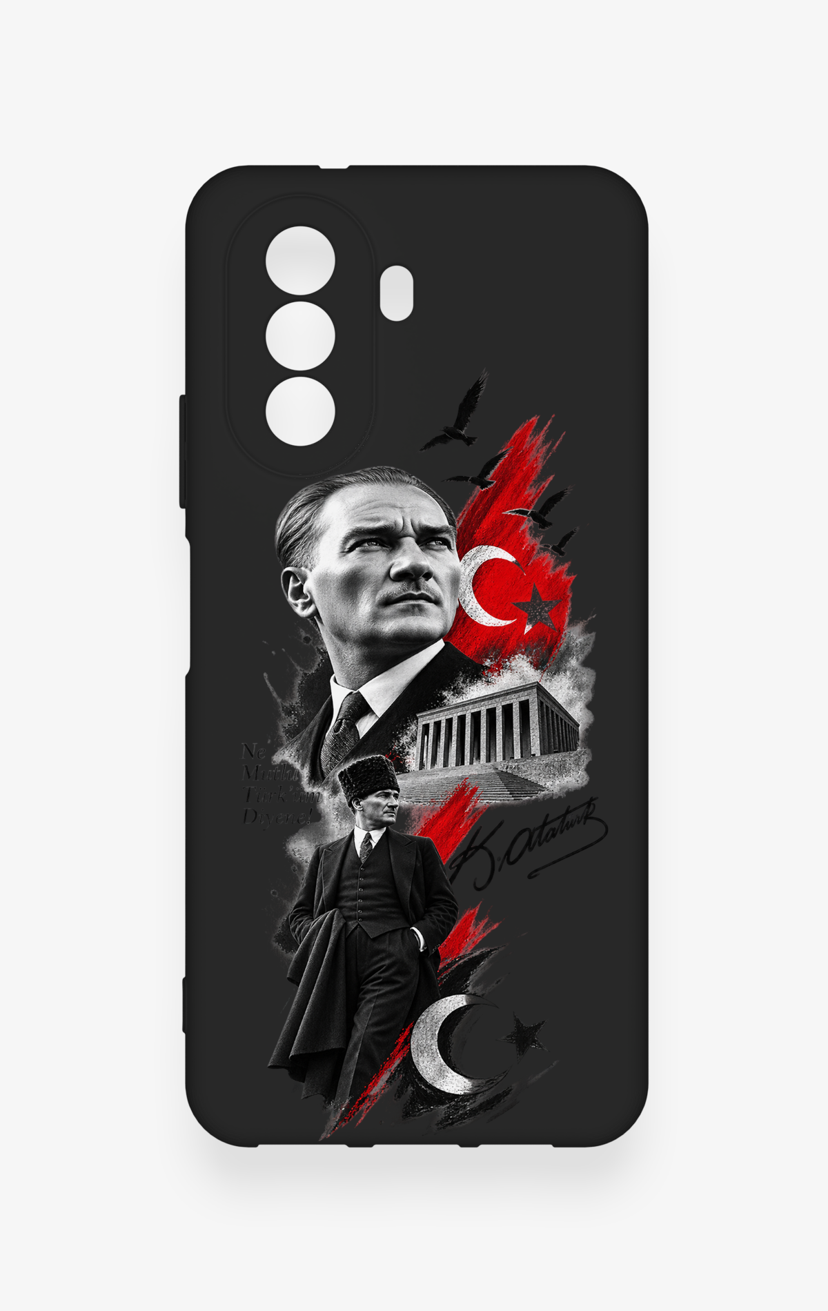 Huawei Nova Y70 Uyumlu Atatürk Anıtkabir Desenli Silikon Kılıf