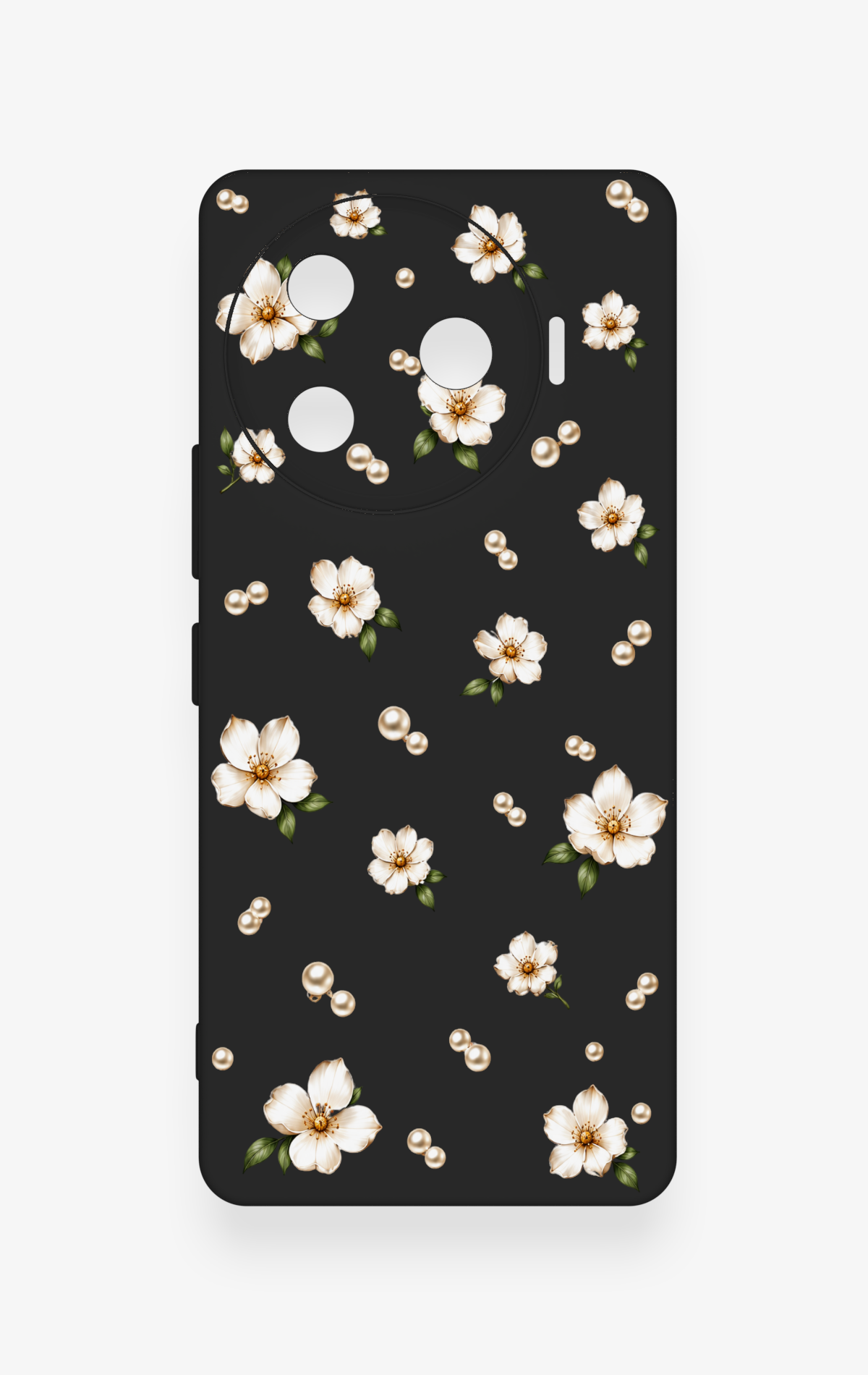 Tecno Camon 30 Pro 5G Uyumlu İnci Papatya Desenli Silikon Kılıf