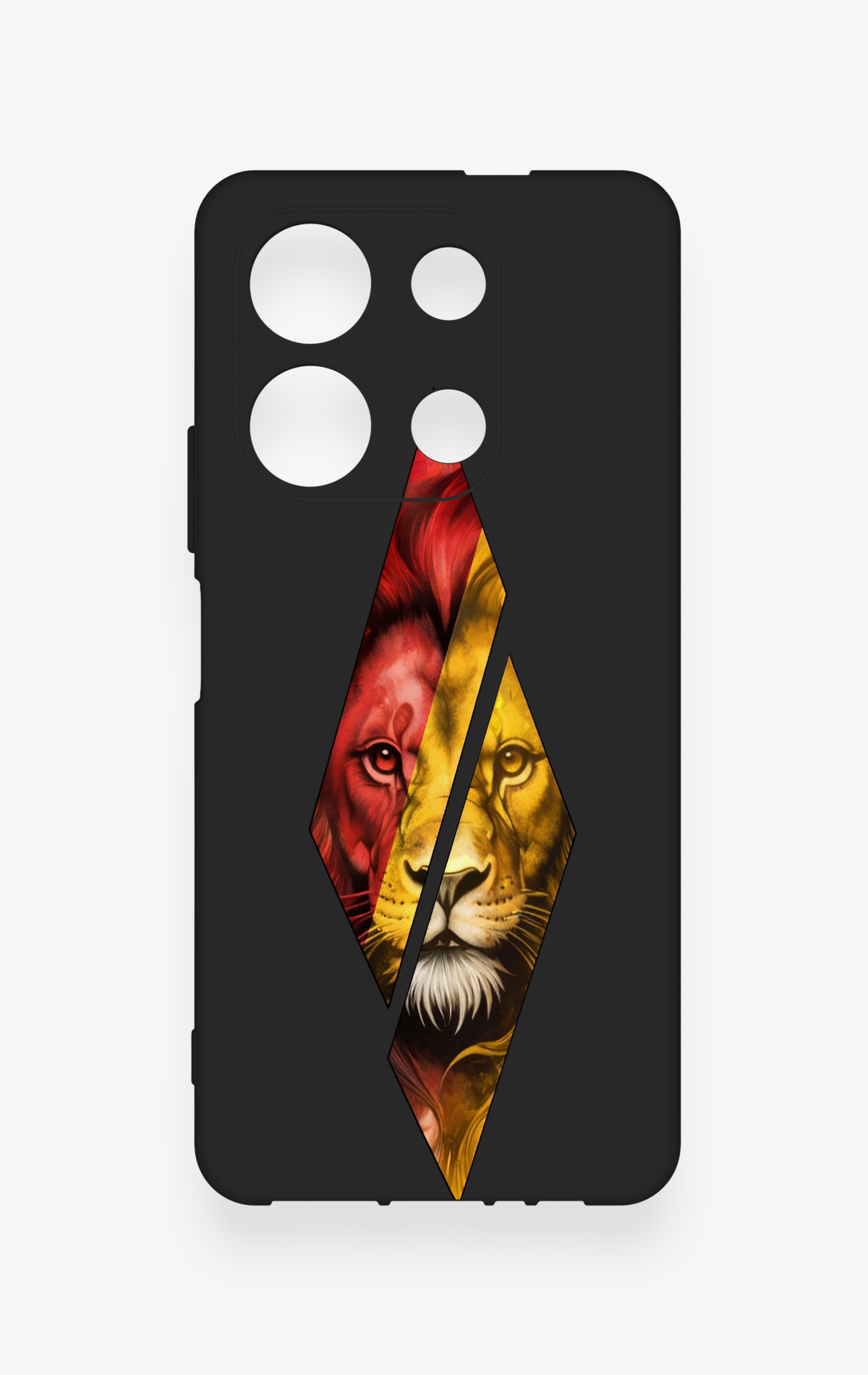 İnfinix Note 30 Uyumlu Kesik Aslan Desenli Silikon Kılıf