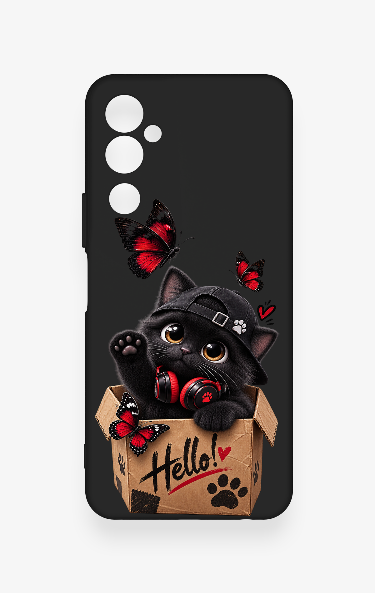 Tecno Pova Neo 2 Uyumlu Hello Cat Desenli Silikon Kılıf