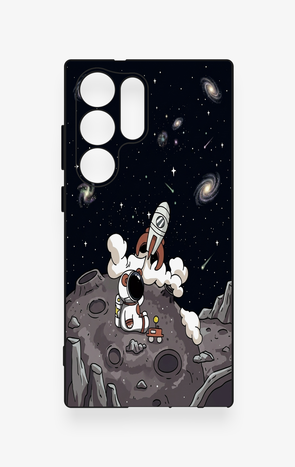 Samsung S23 Ultra Uyumlu Uzay Astronot Desenli Silikon Kılıf