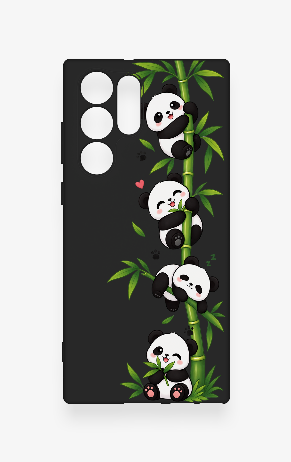 Samsung S22 Ultra Uyumlu Sevimli Panda Bambu Desenli Silikon Kılıf