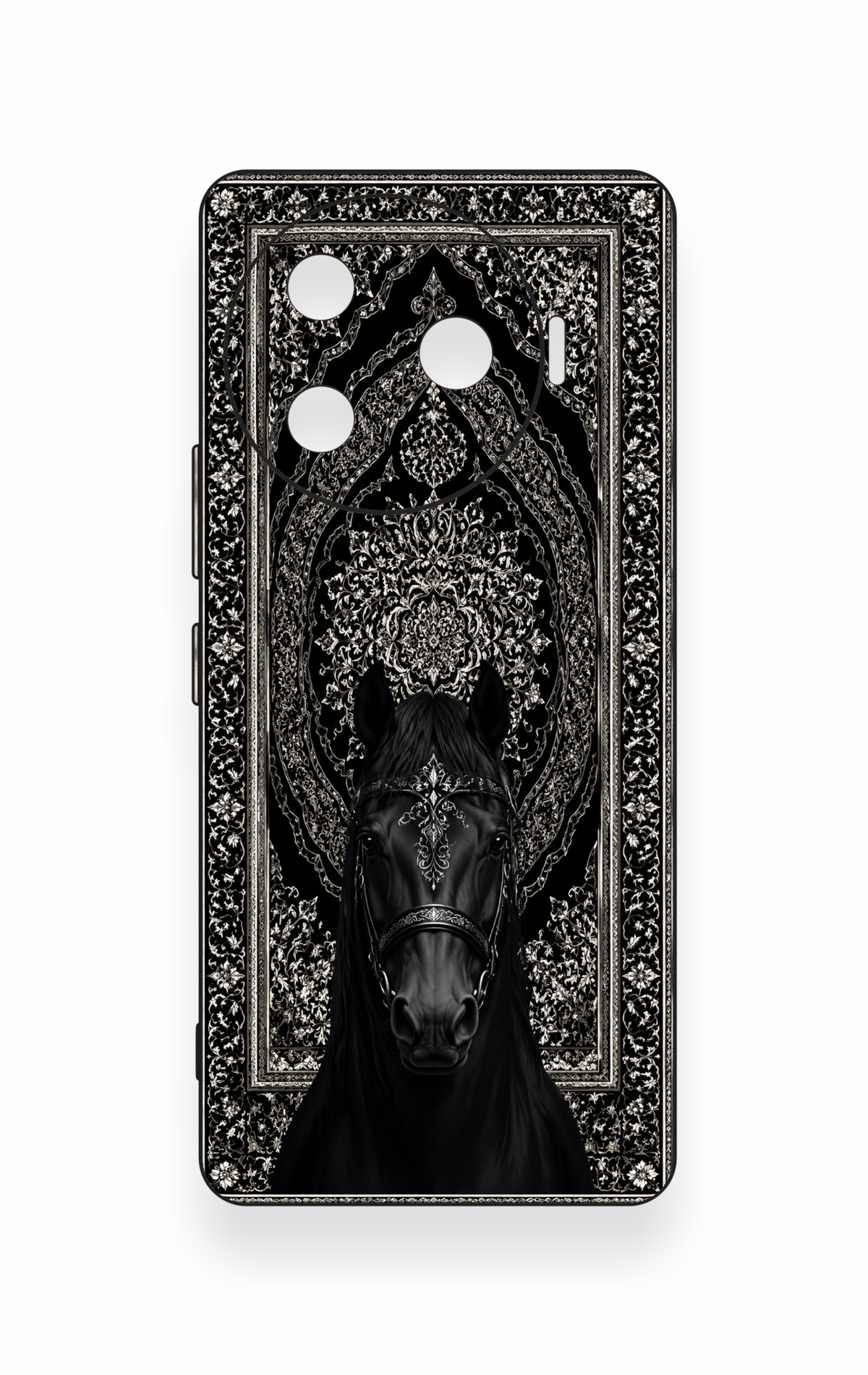 Tecno Camon 30 Pro 5G Uyumlu Etnik At Figürü Desenli Silikon Kılıf