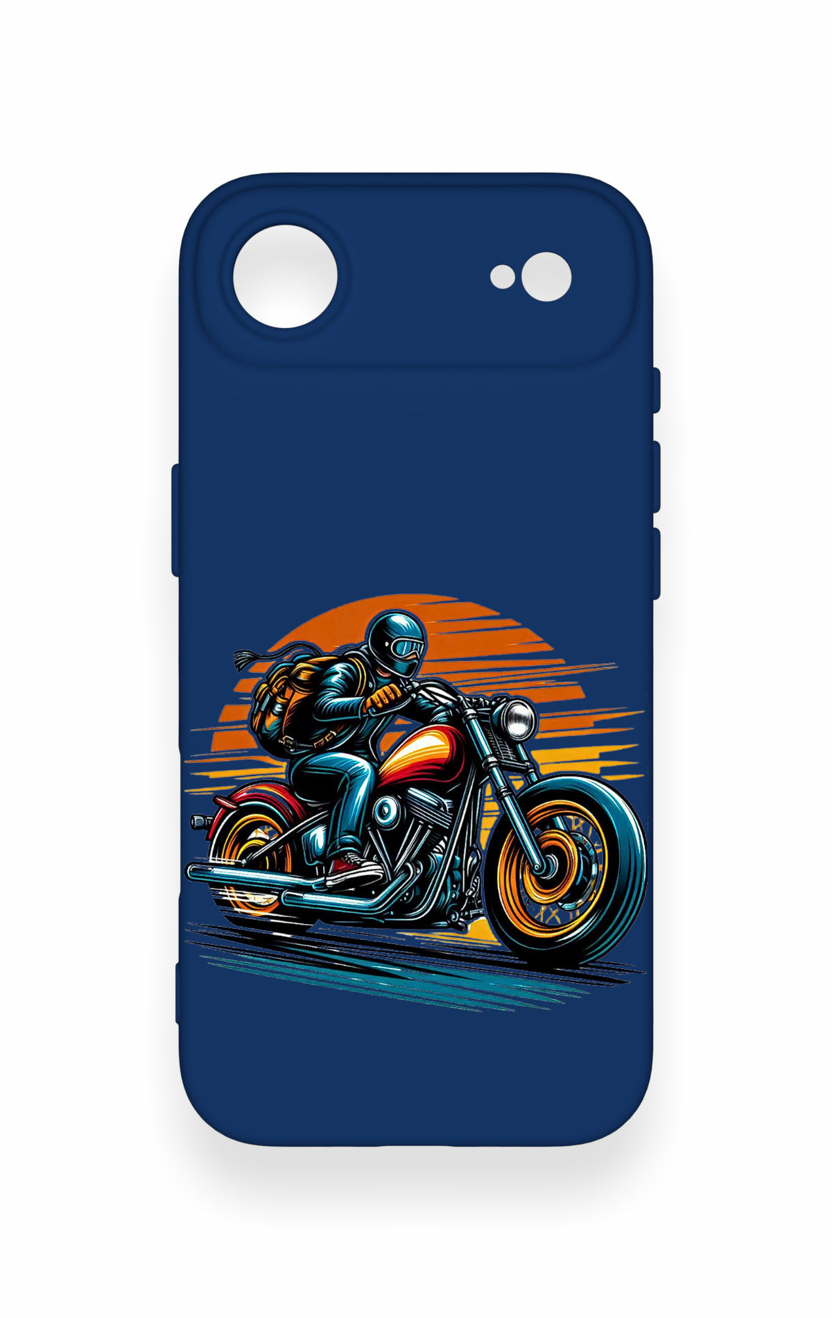 iPhone 17 Air Uyumlu Moto Rider Desenli Silikon Kılıf
