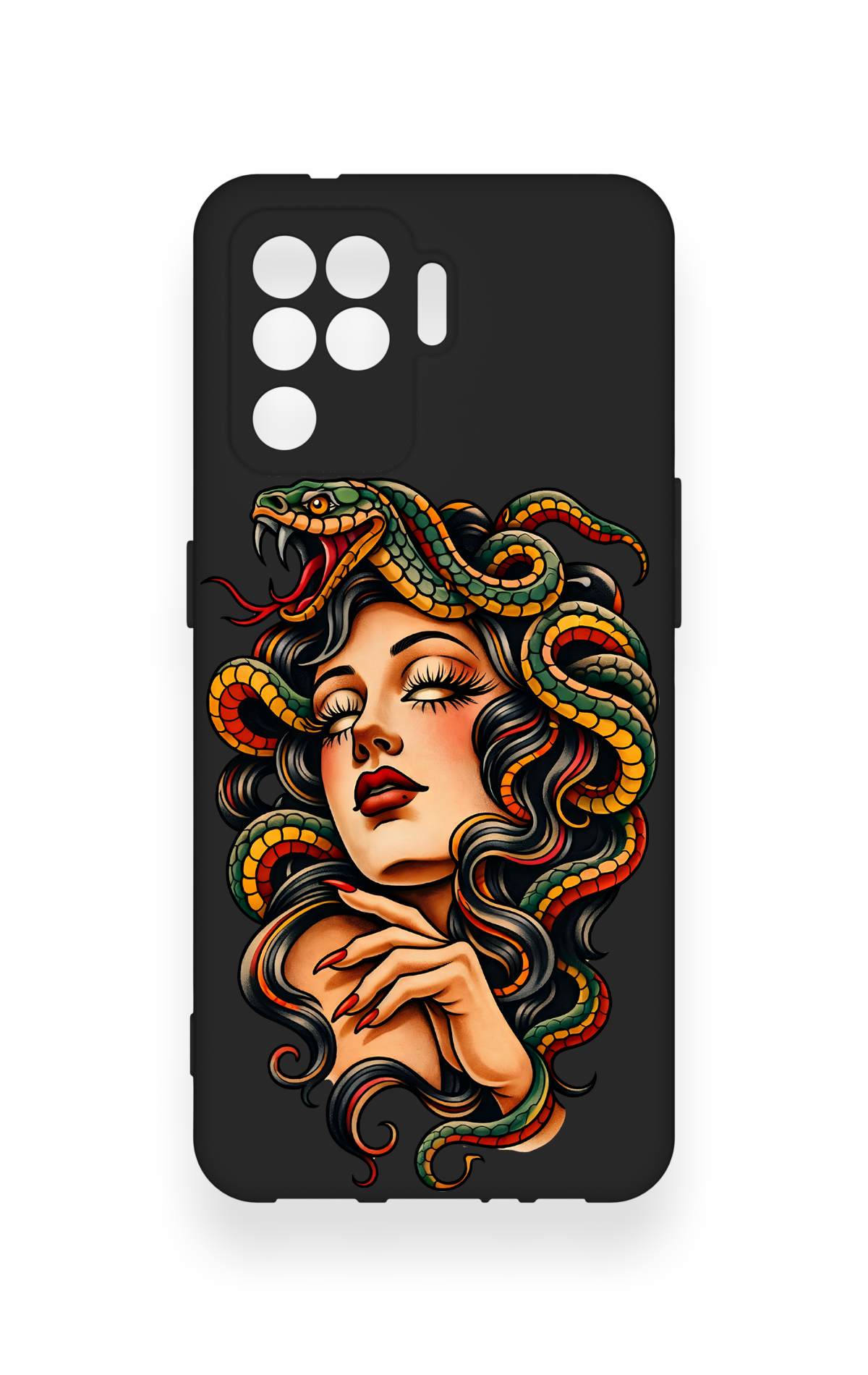 Oppo Reno 5 Lite Uyumlu Medusa Desenli Silikon Kılıf
