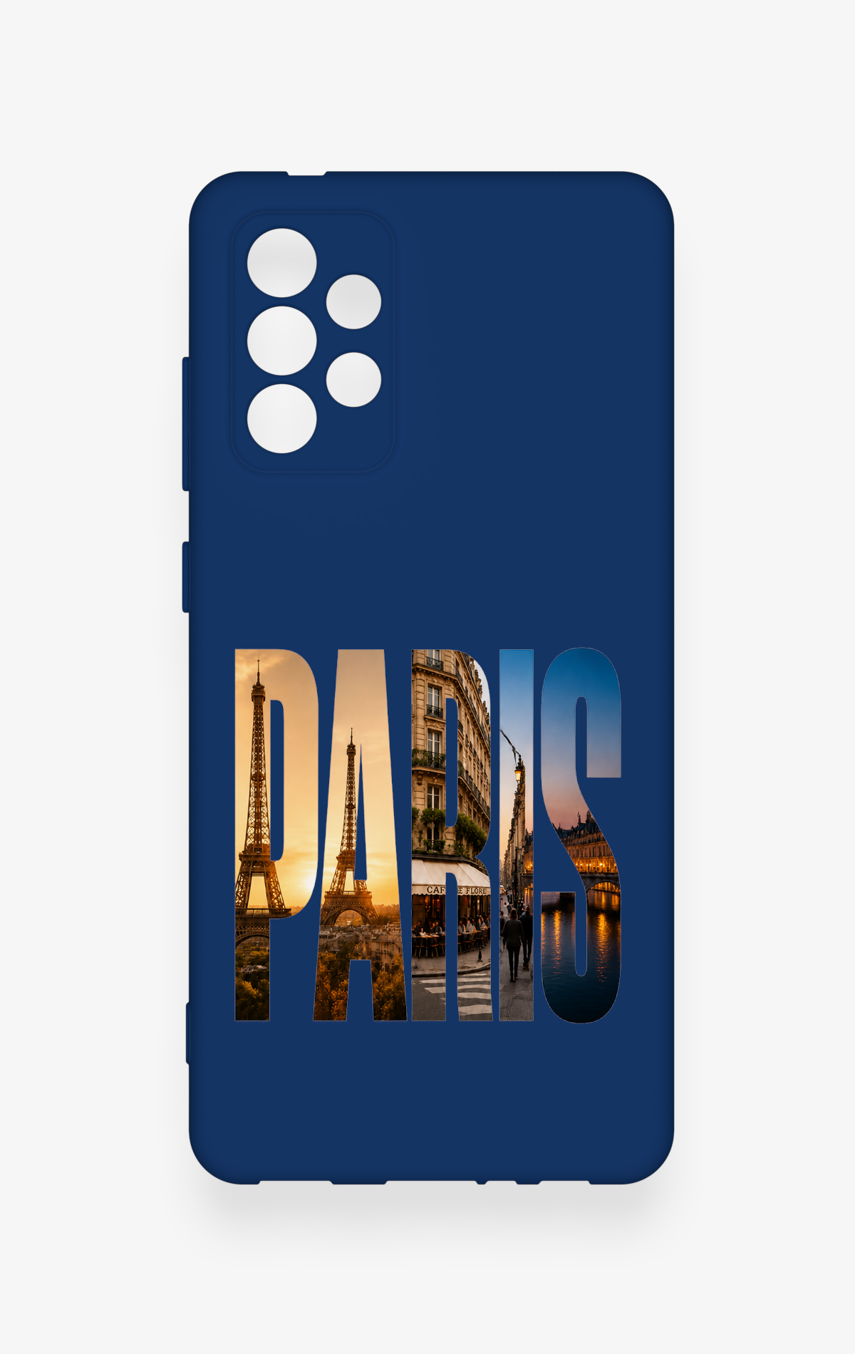 Samsung-A72 Uyumlu Paris Desenli Silikon Kılıf