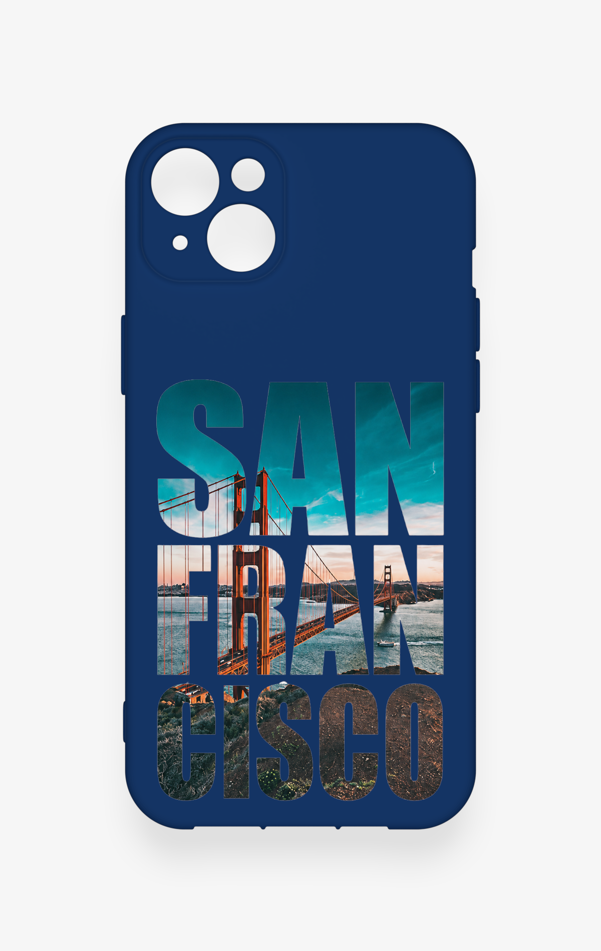 iPhone 14 Plus/15 Plus Uyumlu San Francisco Desenli Silikon Kılıf