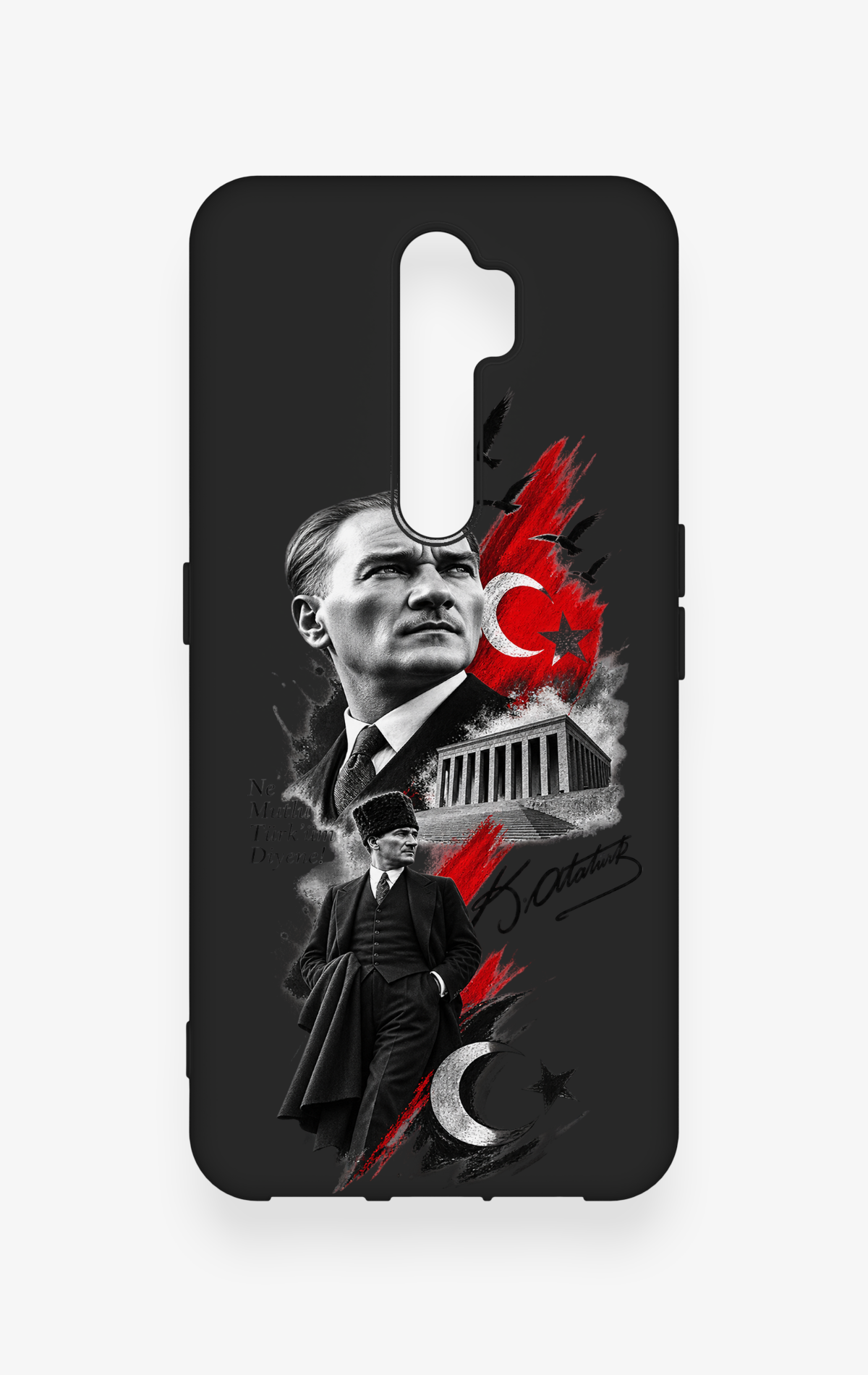 Oppo A5 2020 Uyumlu Atatürk Anıtkabir Desenli Silikon Kılıf