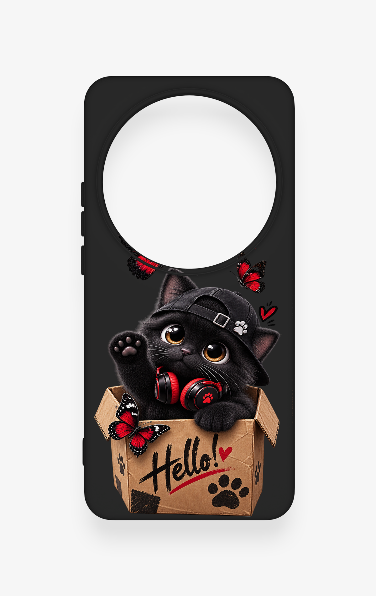 Xiaomi Mi 15 Ultra Uyumlu Hello Cat Desenli Silikon Kılıf