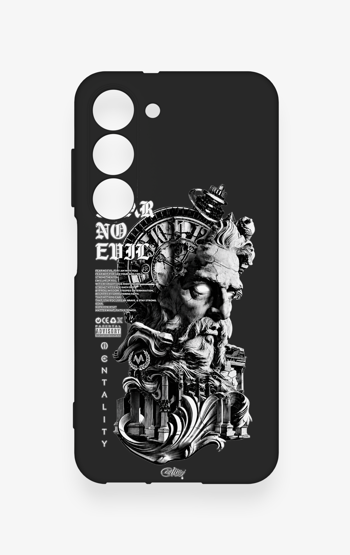 Samsung S23 Uyumlu Fear No Evil Desenli Silikon Kılıf