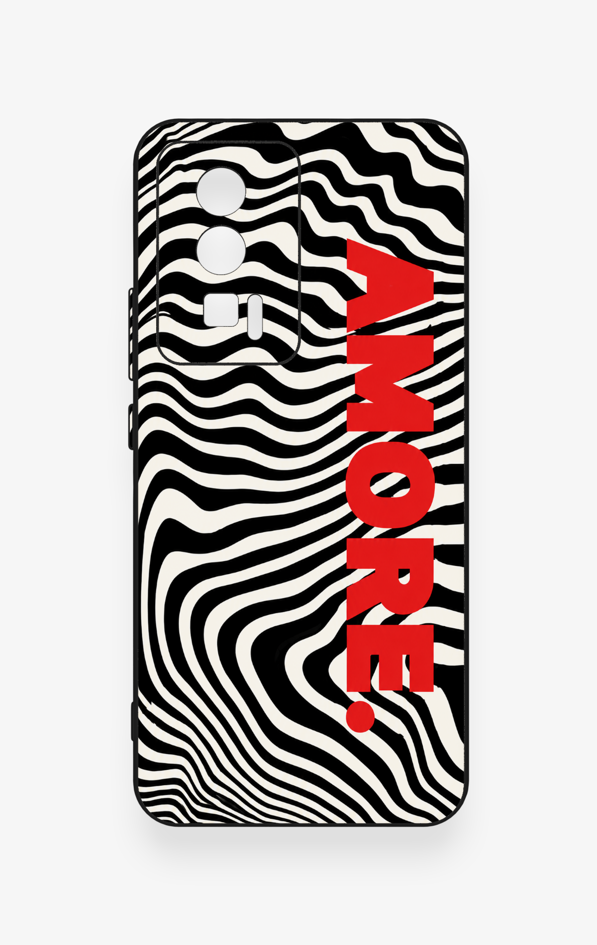 Poco F5 Pro Uyumlu Zebra Amore Desenli Silikon Kılıf