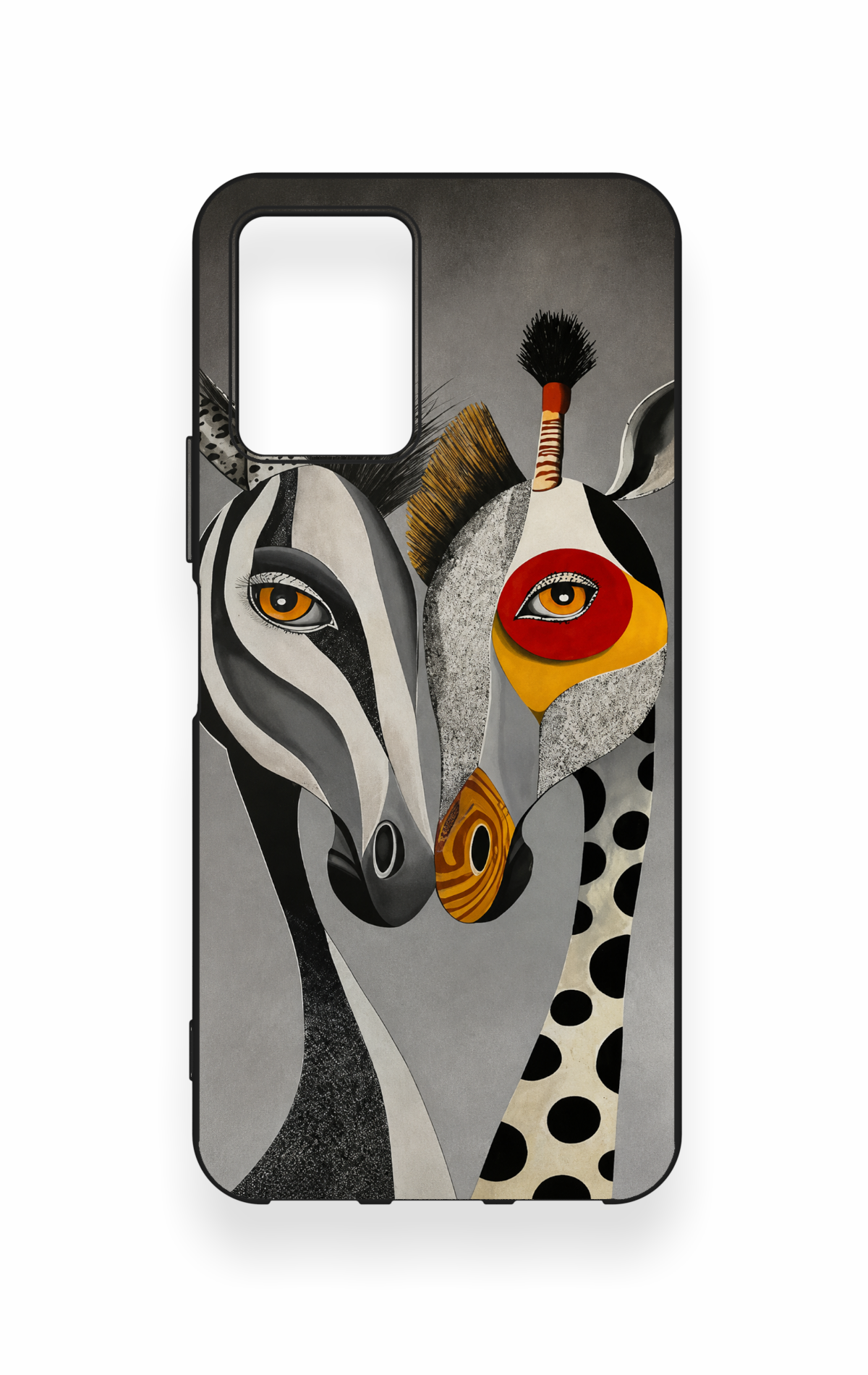 Vivo Y33S Uyumlu Zebra ve Zürafa Desenli Silikon Kılıf