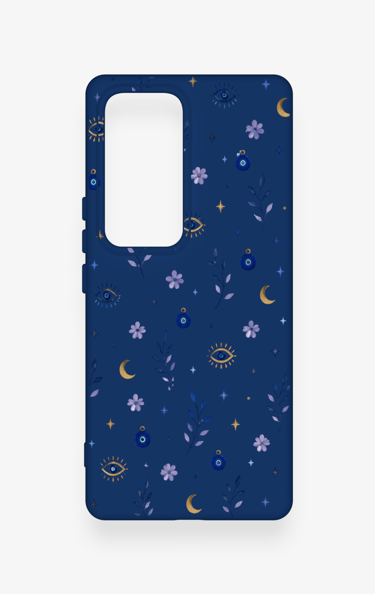 Vivo V30 Uyumlu Mavi Nazar Papatya Desenli Silikon Kılıf