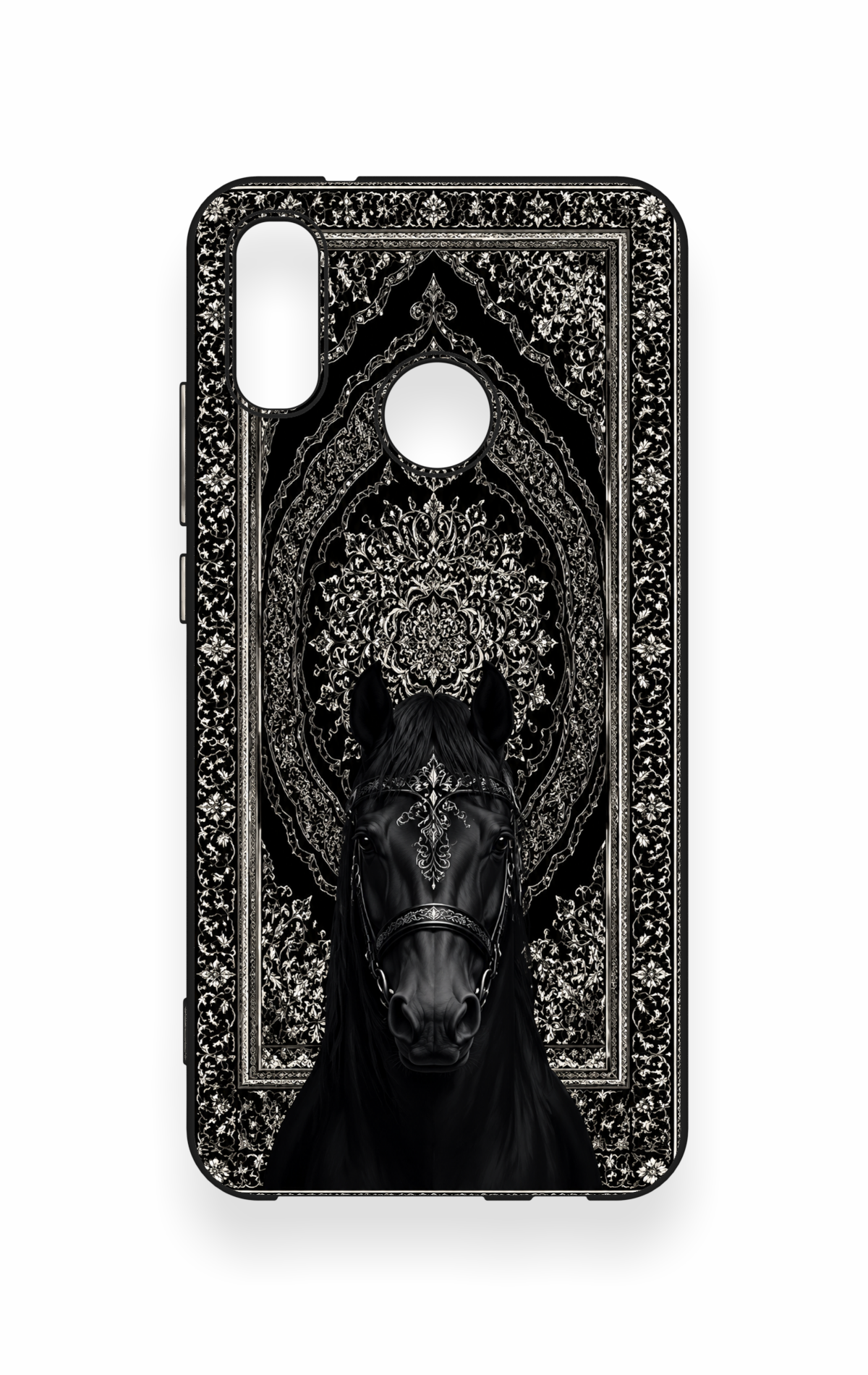 Huawei P20 Lite Uyumlu Etnik At Figürü Desenli Silikon Kılıf