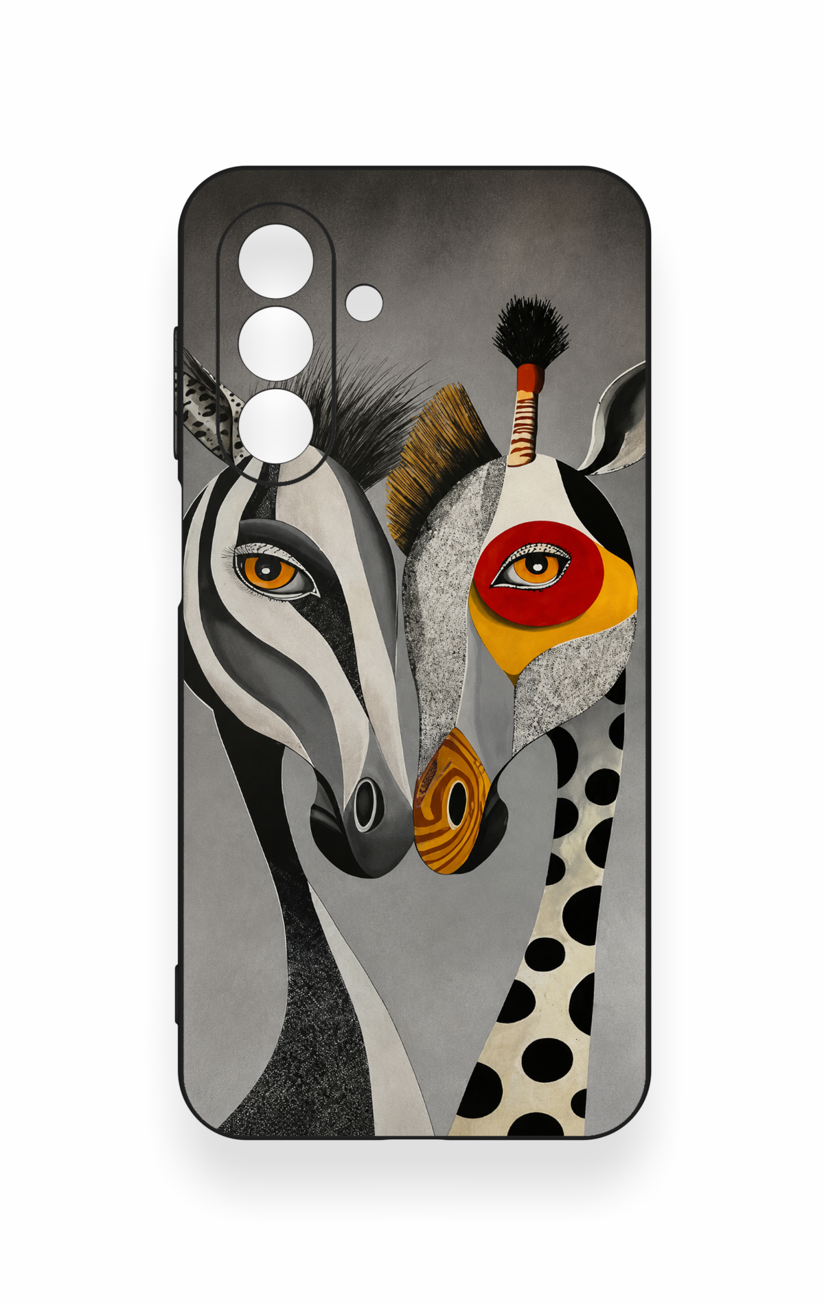 Samsung A17 Uyumlu Zebra ve Zürafa Desenli Silikon Kılıf