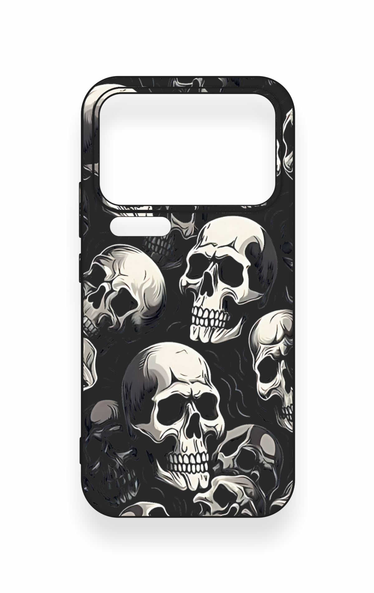 Mi 17 Pro Max Uyumlu Kuru Kafa Desenli Silikon Kılıf