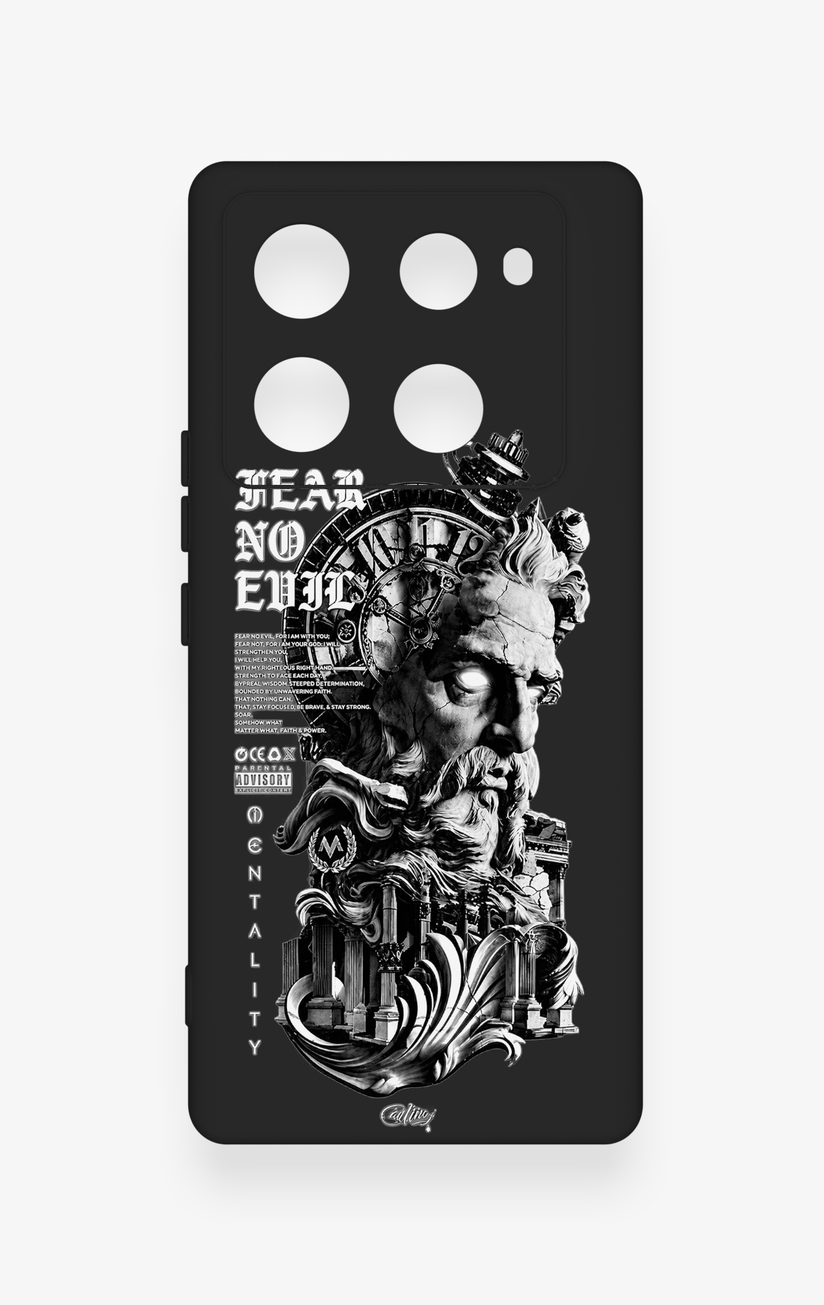 İnfinix Note 40 Pro Uyumlu Fear No Evil Desenli Silikon Kılıf