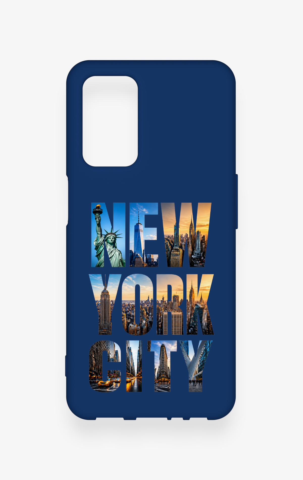 Oppo A55 Uyumlu New York City Desenli Silikon Kılıf