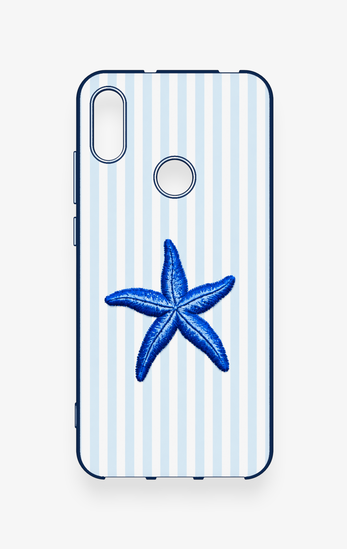 Huawei Y6 2019 Uyumlu Mavi Deniz Yıldızı Desenli Silikon Kılıf