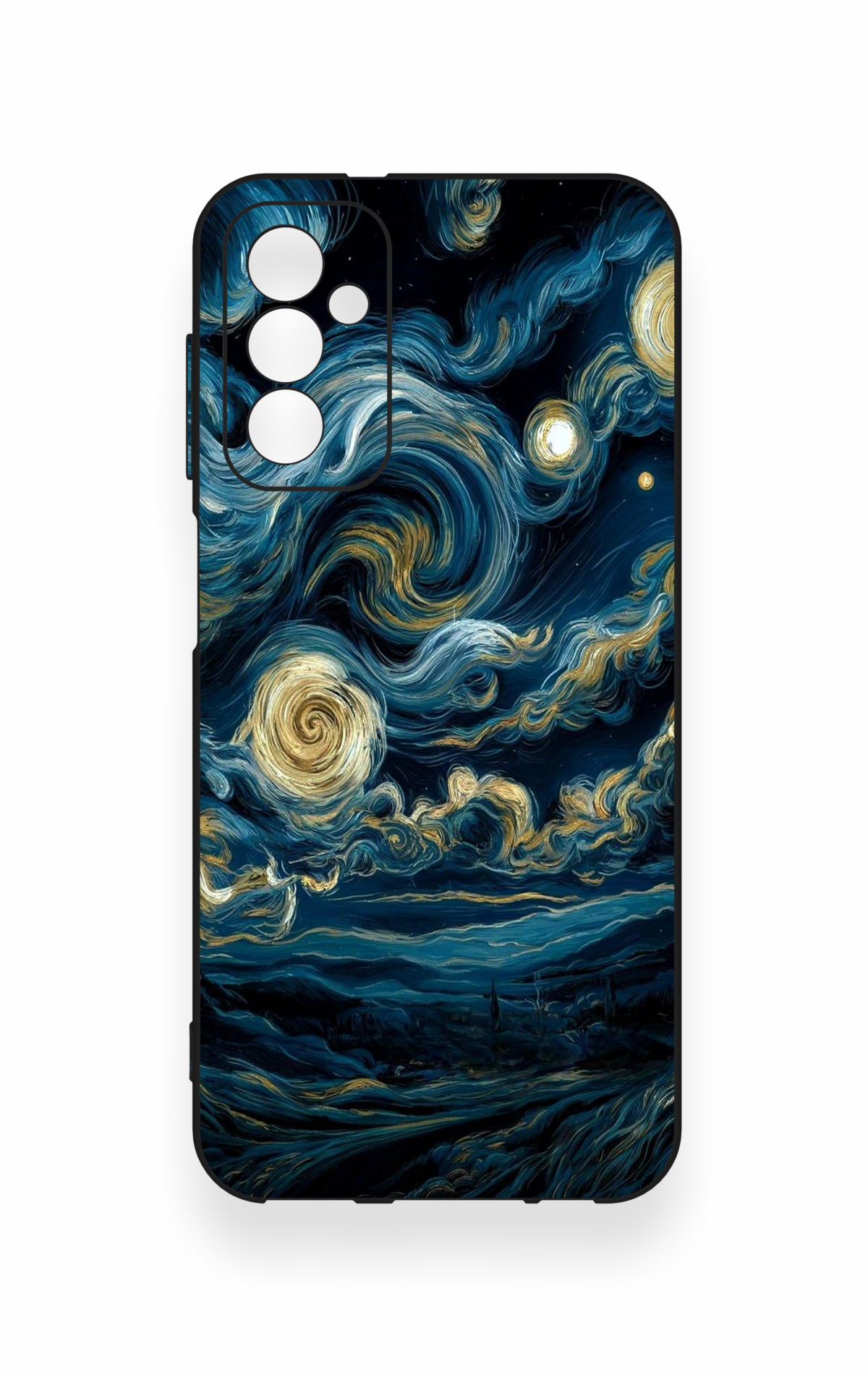 Samsung M13 Uyumlu Yıldızlı Gece Desenli Silikon Kılıf