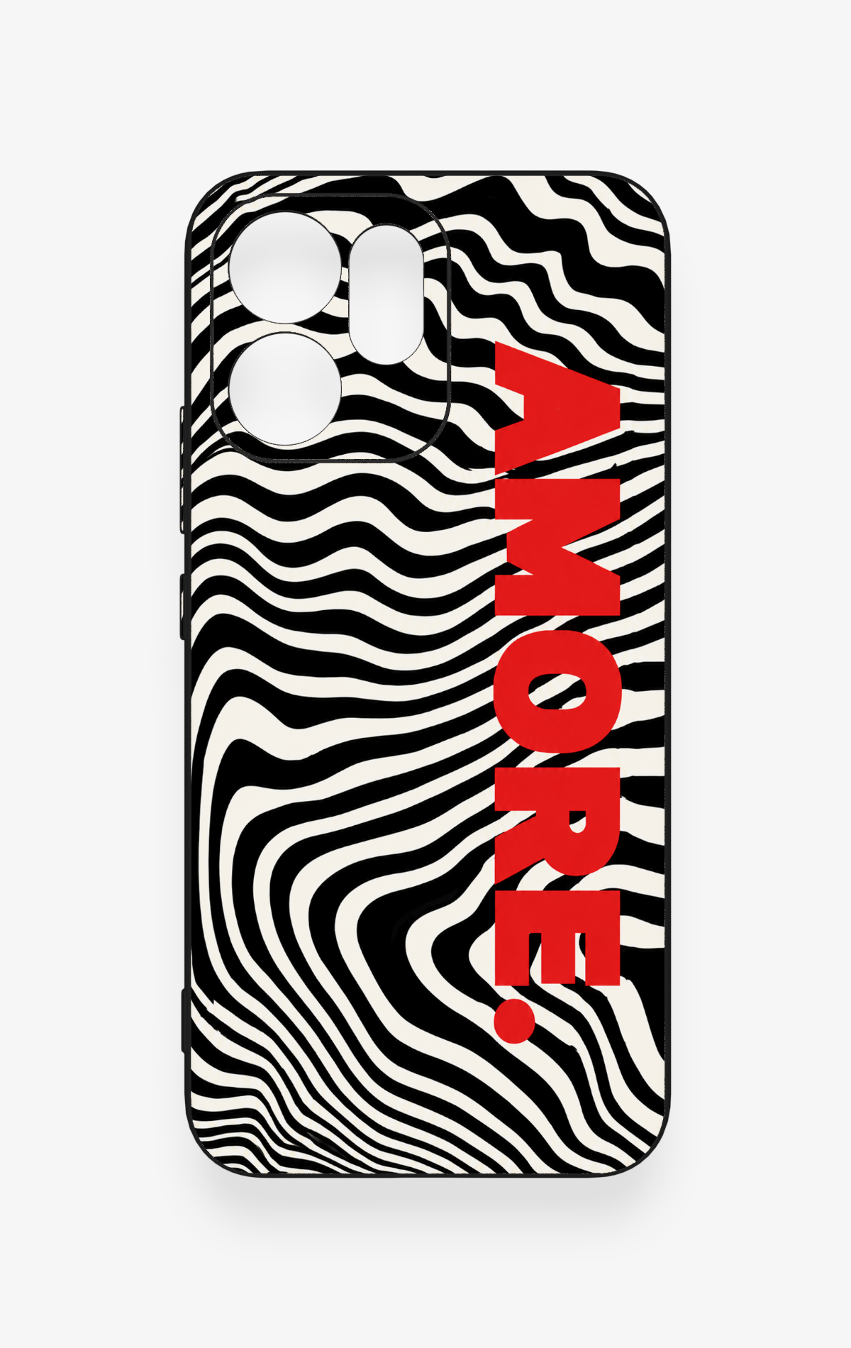 Oppo Reno 14F Uyumlu Zebra Amore Desenli Silikon Kılıf
