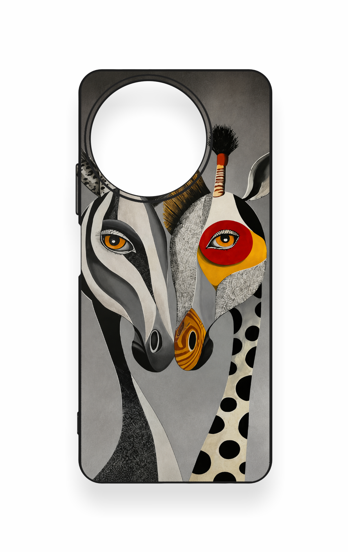 Realme 11 Uyumlu Zebra ve Zürafa Desenli Silikon Kılıf