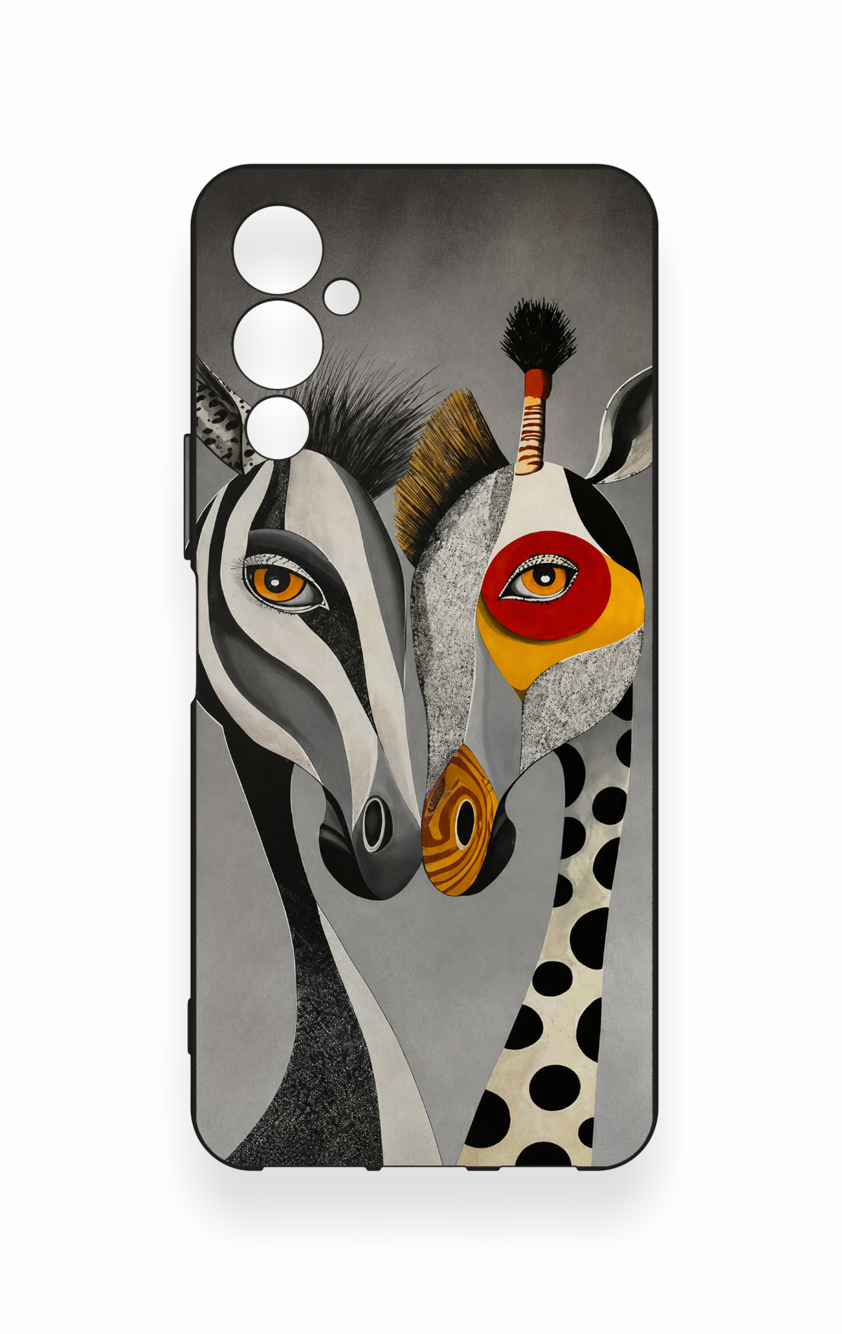 Tecno Pova Neo 4 Uyumlu Zebra ve Zürafa Desenli Silikon Kılıf