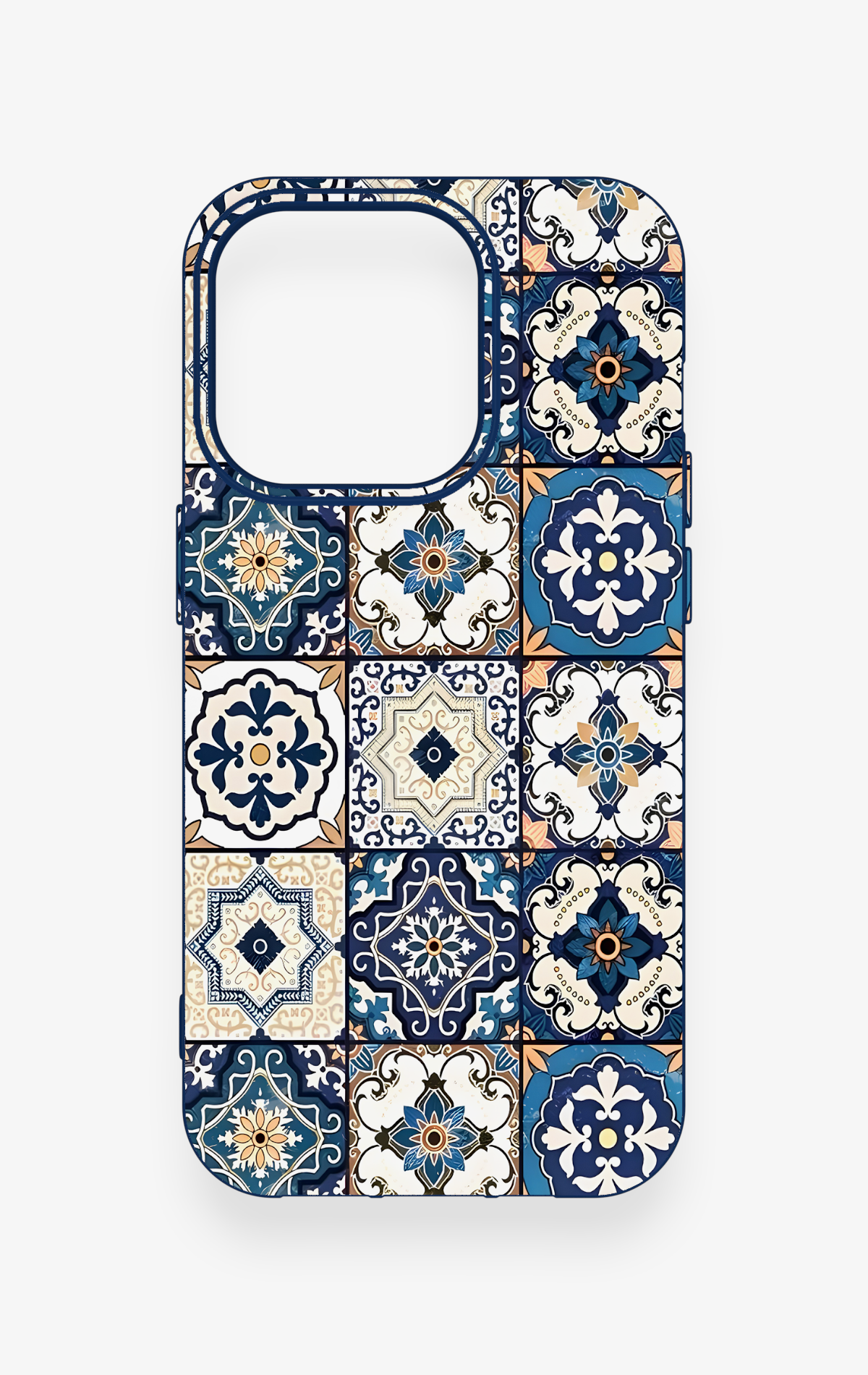 iPhone 14 Pro Uyumlu Mozaik Çini Desenli Silikon Kılıf