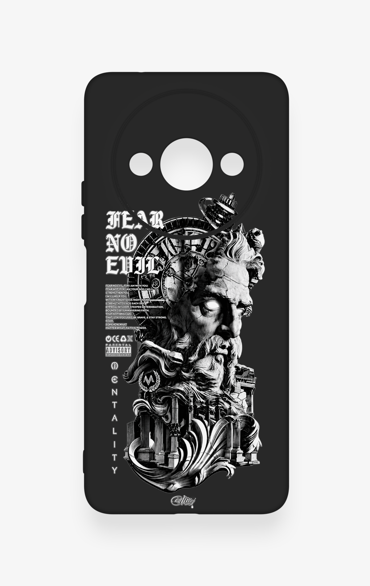Redmi A3 Uyumlu Fear No Evil Desenli Silikon Kılıf