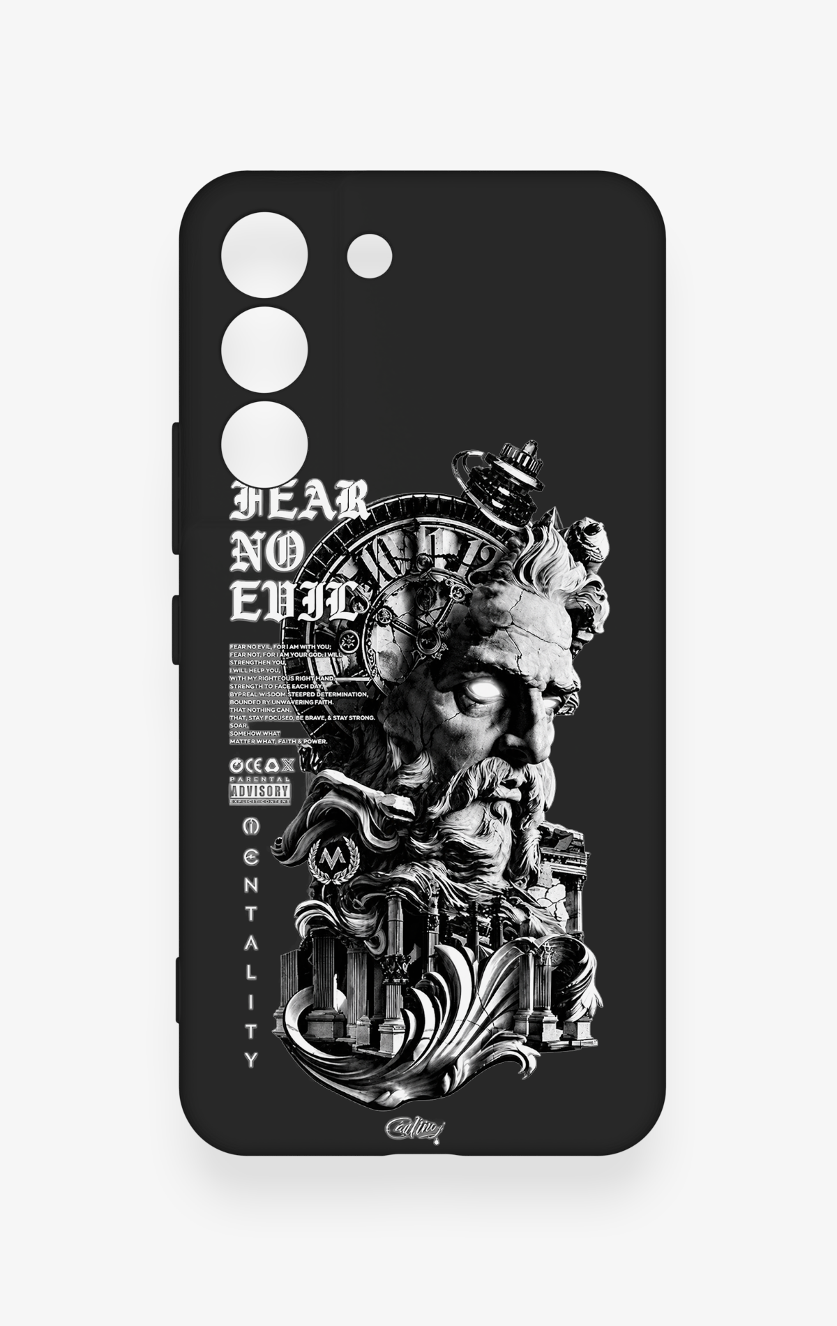 Samsung S22 Uyumlu Fear No Evil Desenli Silikon Kılıf