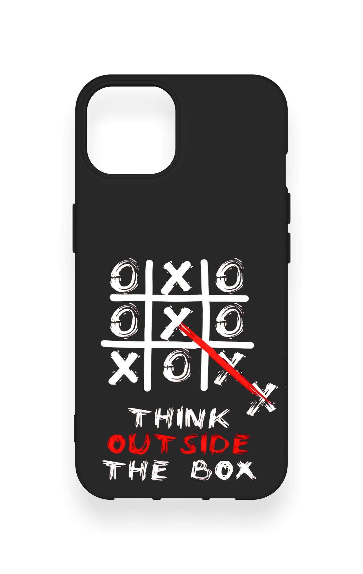 iPhone 13 Uyumlu Out Side The Box Desenli Silikon Kılıf