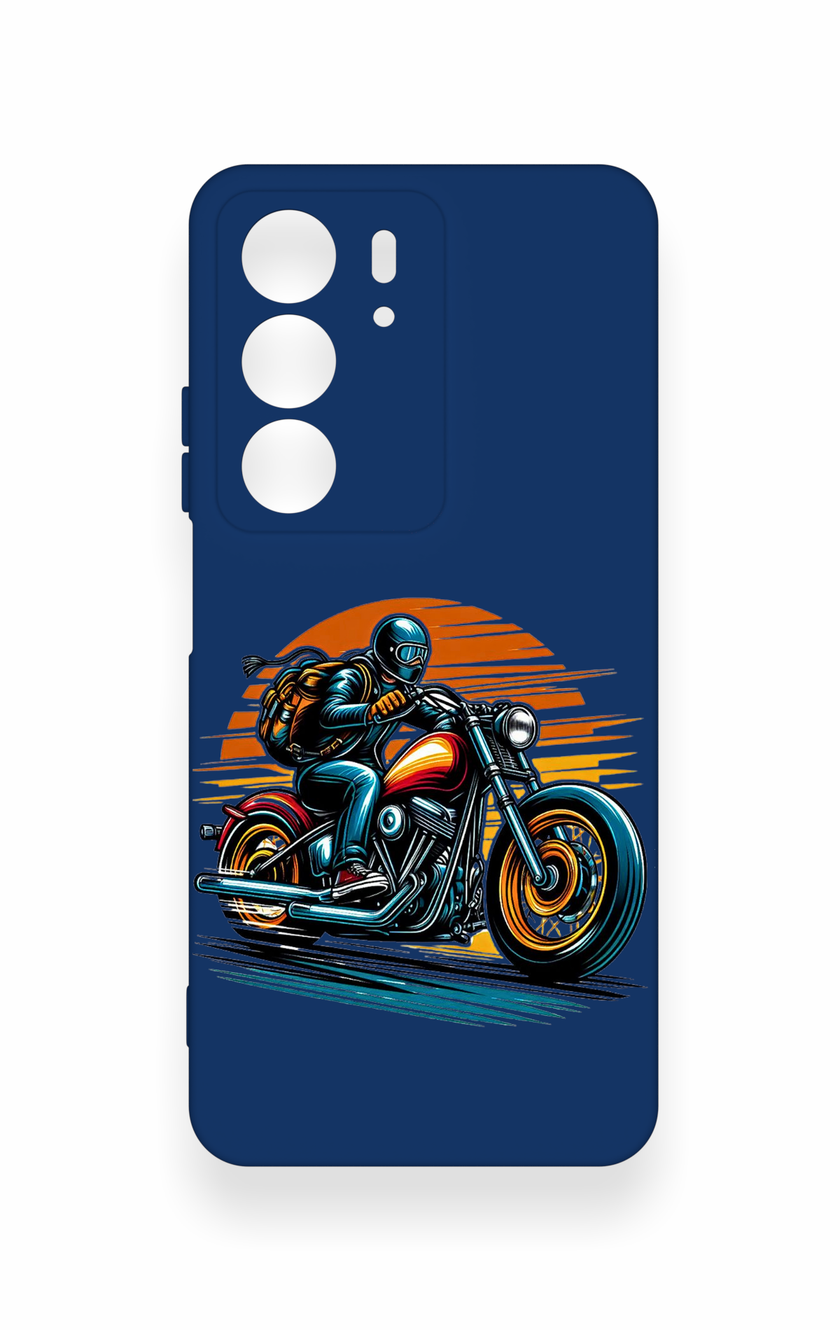 Realme C75 Uyumlu Moto Rider Desenli Silikon Kılıf