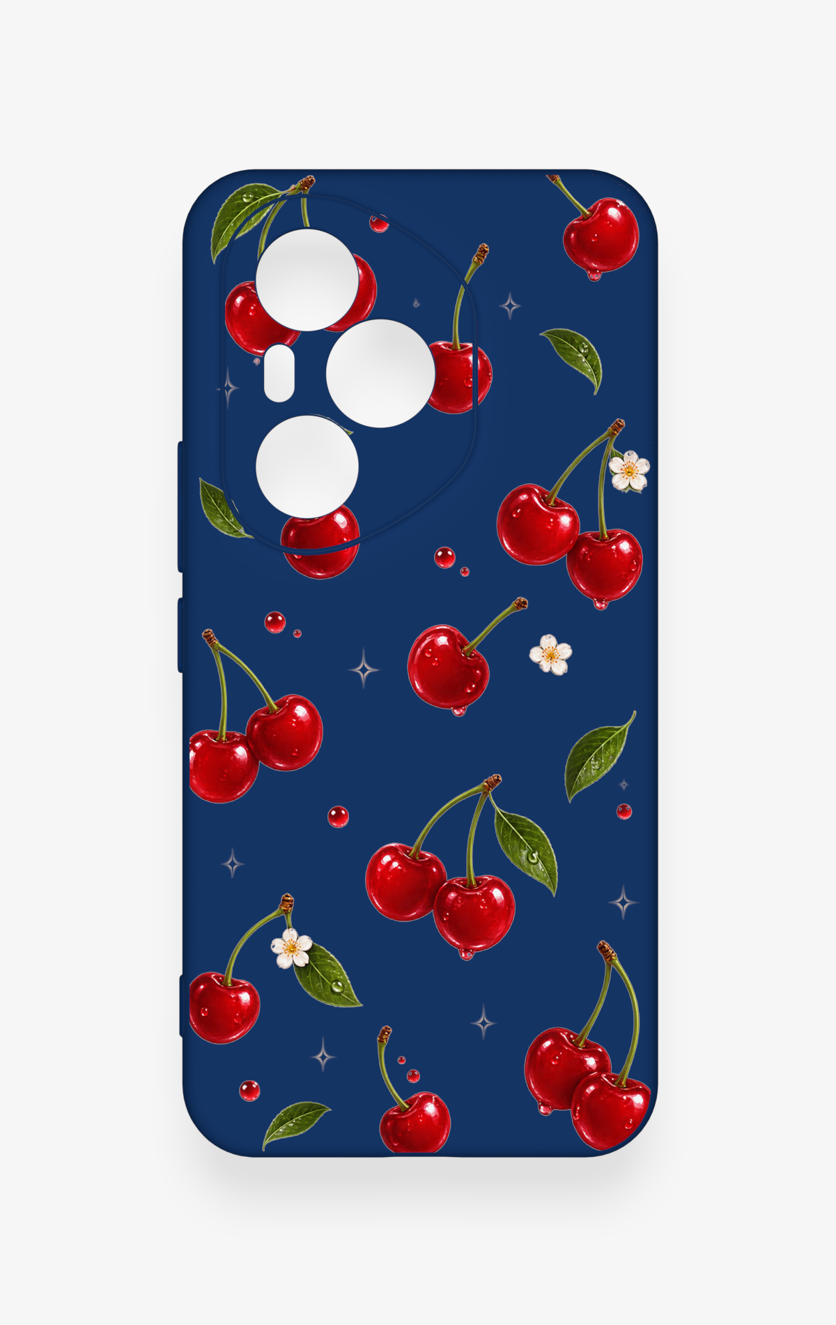 Honor 400 Pro Uyumlu Kiraz Papatya Desenli Silikon Kılıf