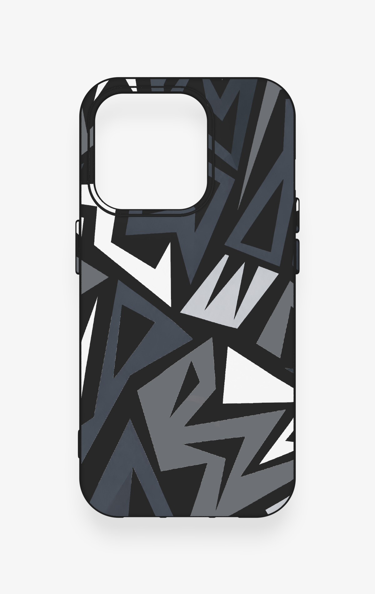 iPhone 15 Pro Uyumlu Geometrik Blok Desenli Silikon Kılıf