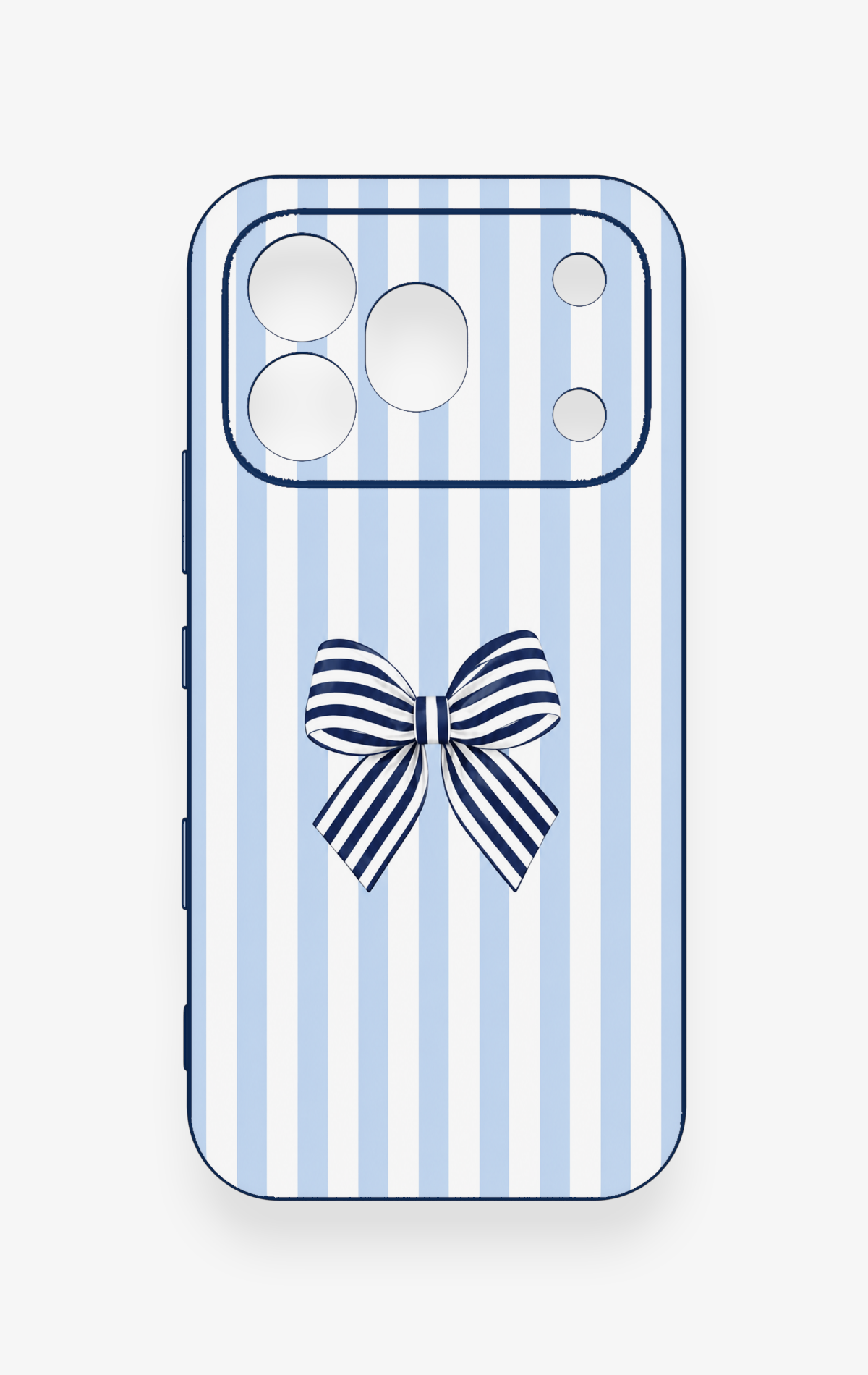 Honor 600 Pro Uyumlu Mavi Beyaz Kurdele Desenli Silikon Kılıf