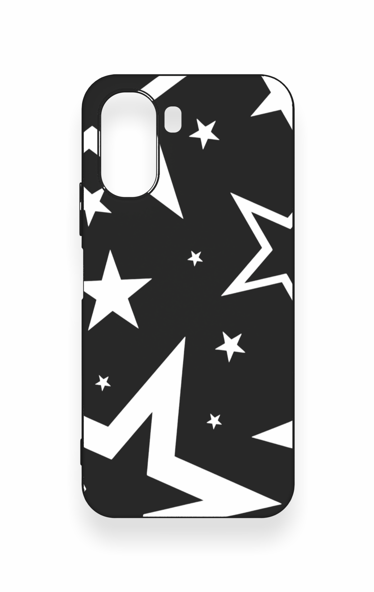 Oppo A6T Uyumlu Siyah Mega Star Desenli Silikon Kılıf