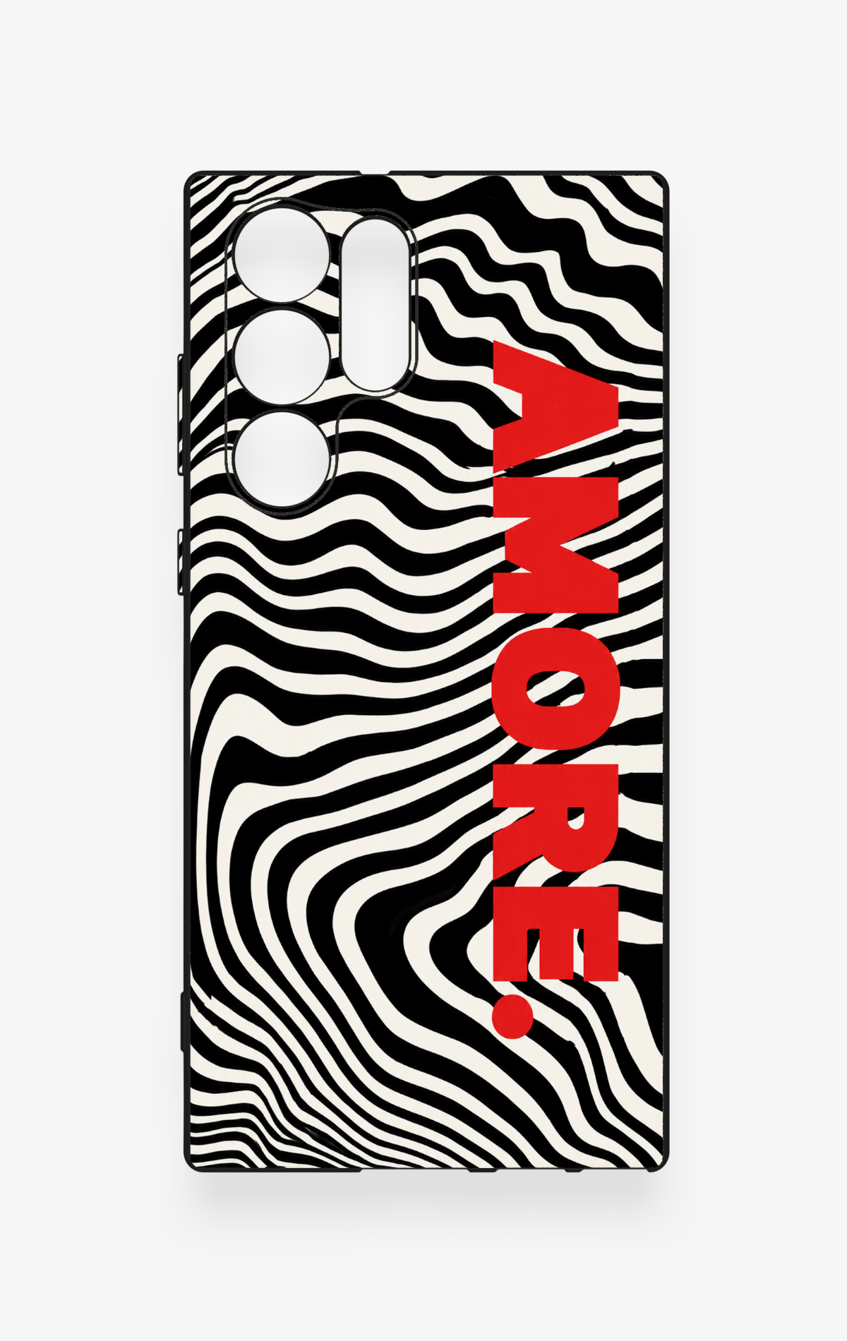 Samsung S22 Ultra Uyumlu Zebra Amore Desenli Silikon Kılıf