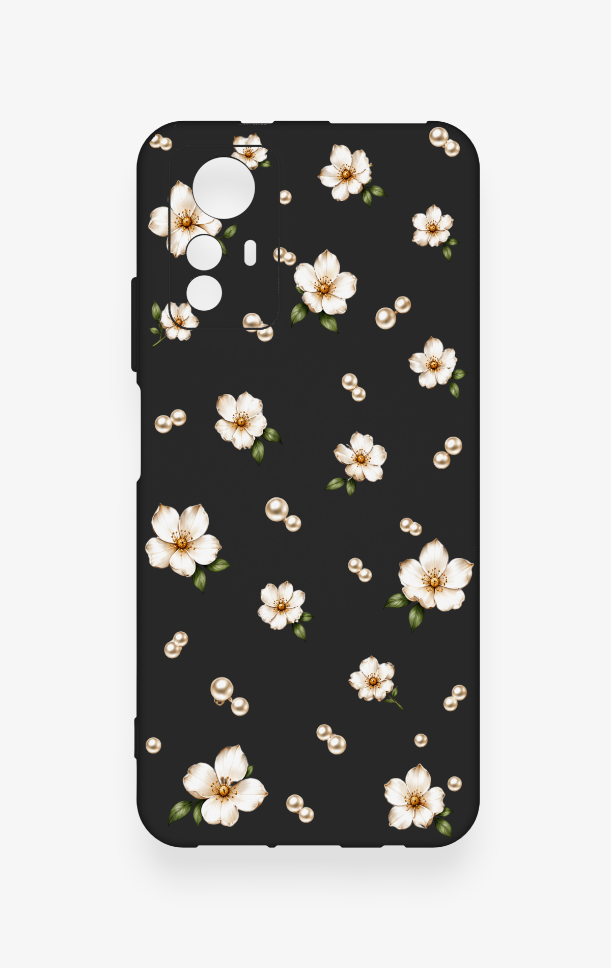 Redmi Note 12S Uyumlu İnci Papatya Desenli Silikon Kılıf