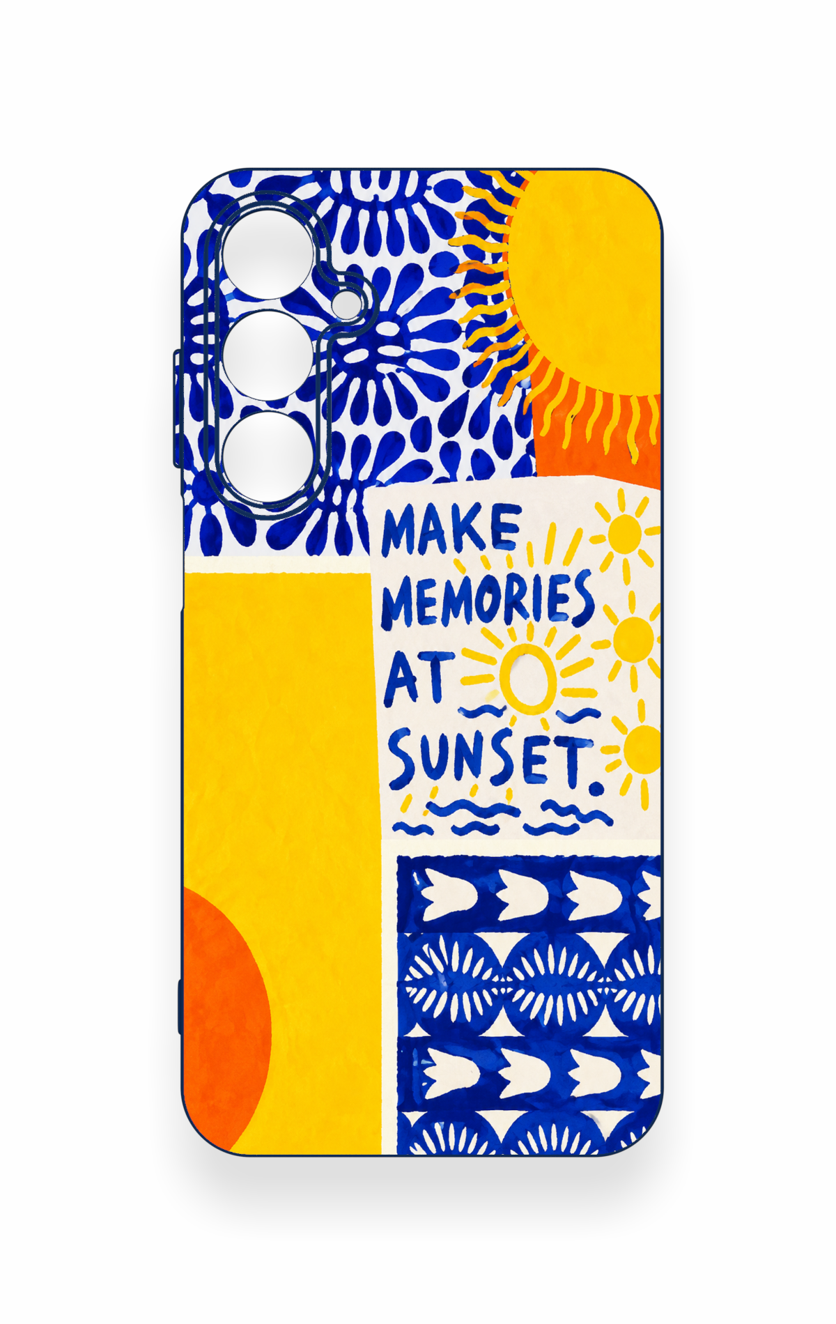 Samsung A55 Uyumlu Sunset Desenli Silikon Kılıf