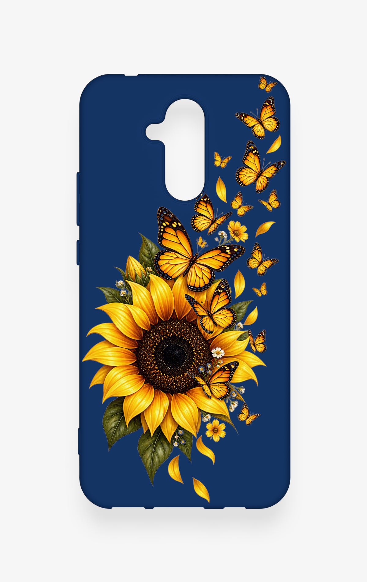 Huawei Mate 20 Lite Uyumlu Ayçiçeği Desenli Silikon Kılıf