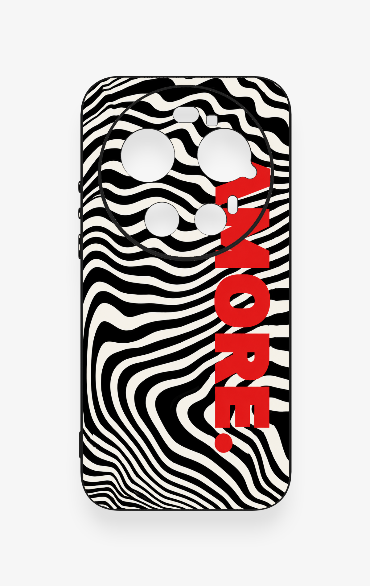 Mi 17 Ultra Uyumlu Zebra Amore Desenli Silikon Kılıf